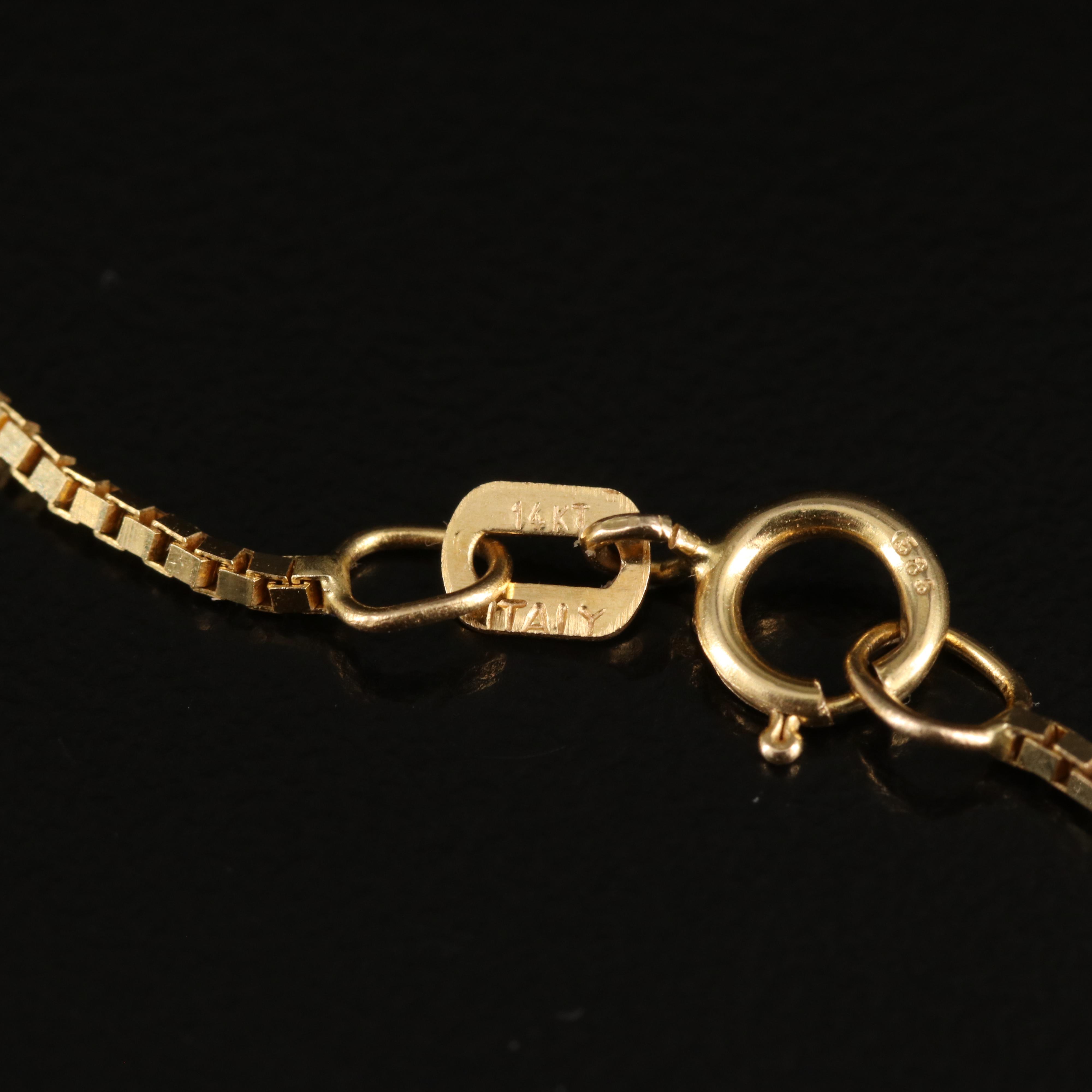 Italian 14K Box Chain Necklace