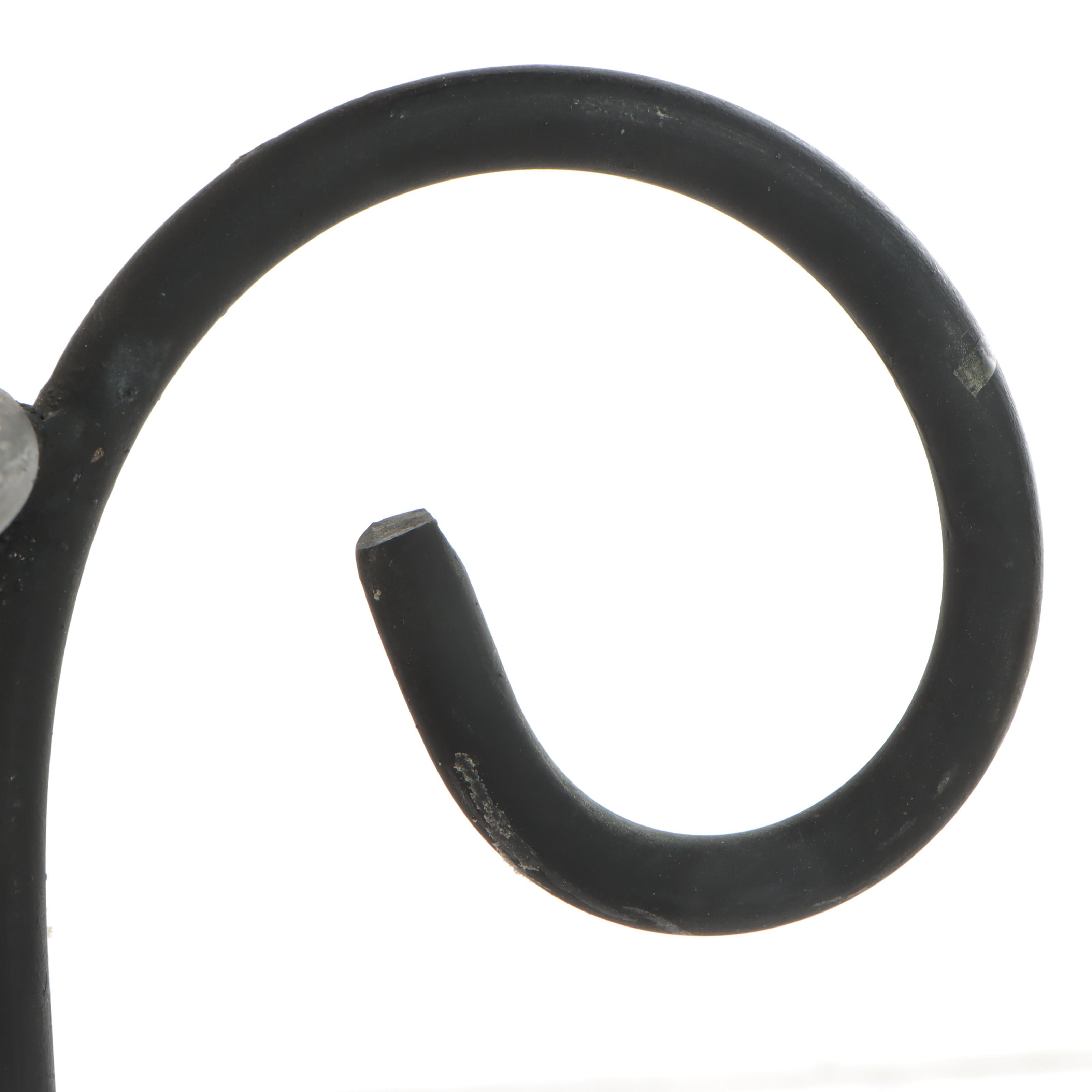 Glazed Terracotta Urn on Iron Stand