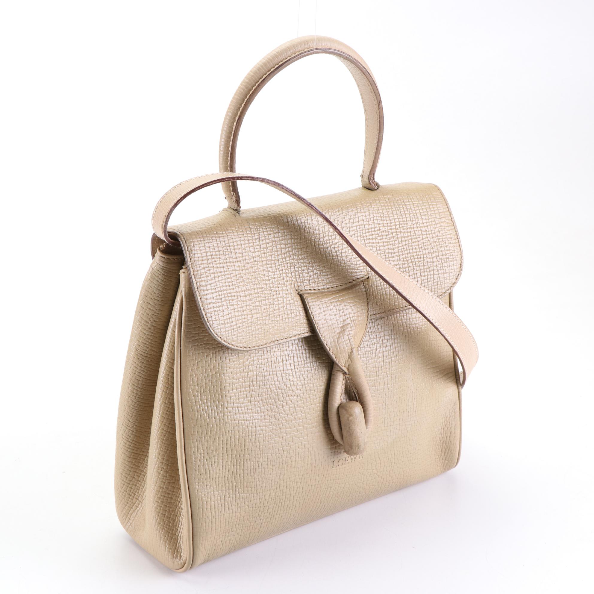Loewe Flap-Front Leather Two-Way Bag