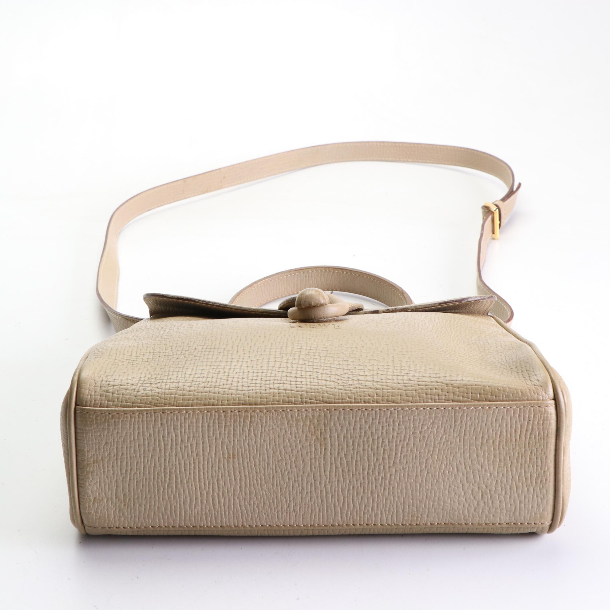 Loewe Flap-Front Leather Two-Way Bag