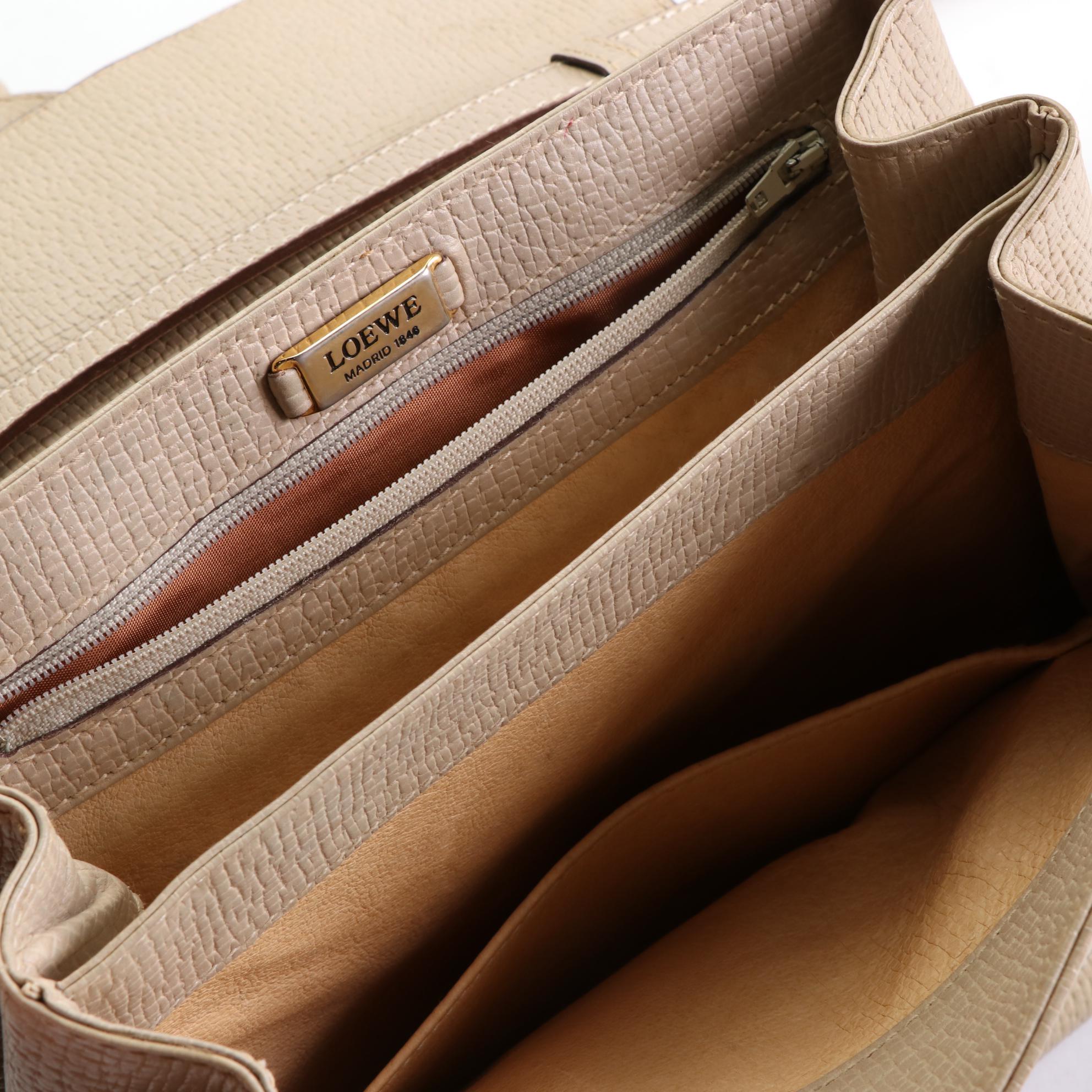 Loewe Flap-Front Leather Two-Way Bag