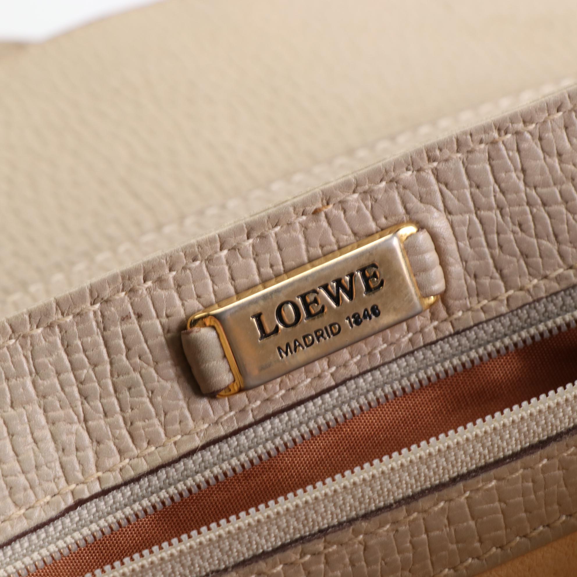 Loewe Flap-Front Leather Two-Way Bag