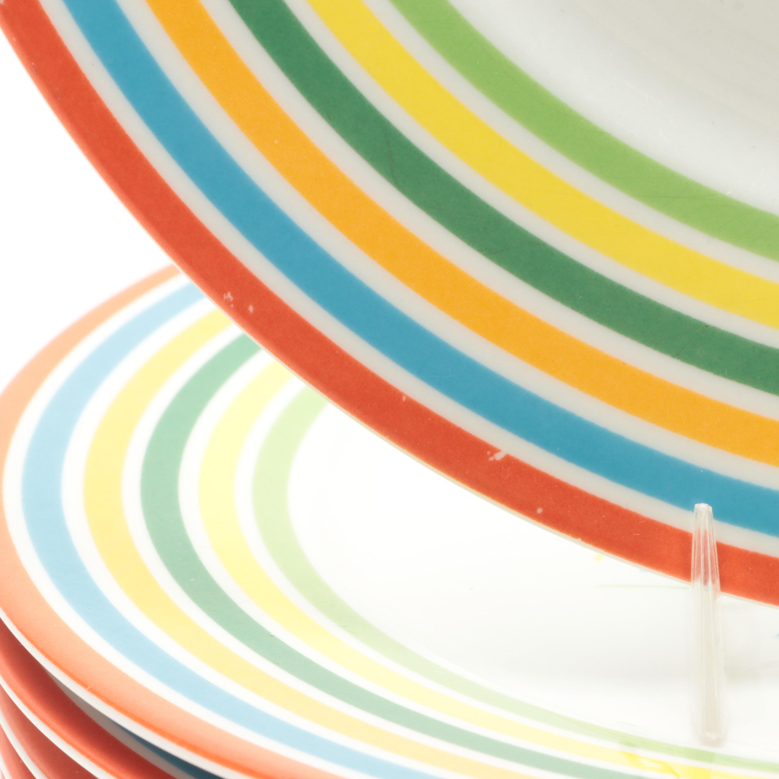 MMI China "Picasso Succession" Crayon Heart Collection Dinner Plates