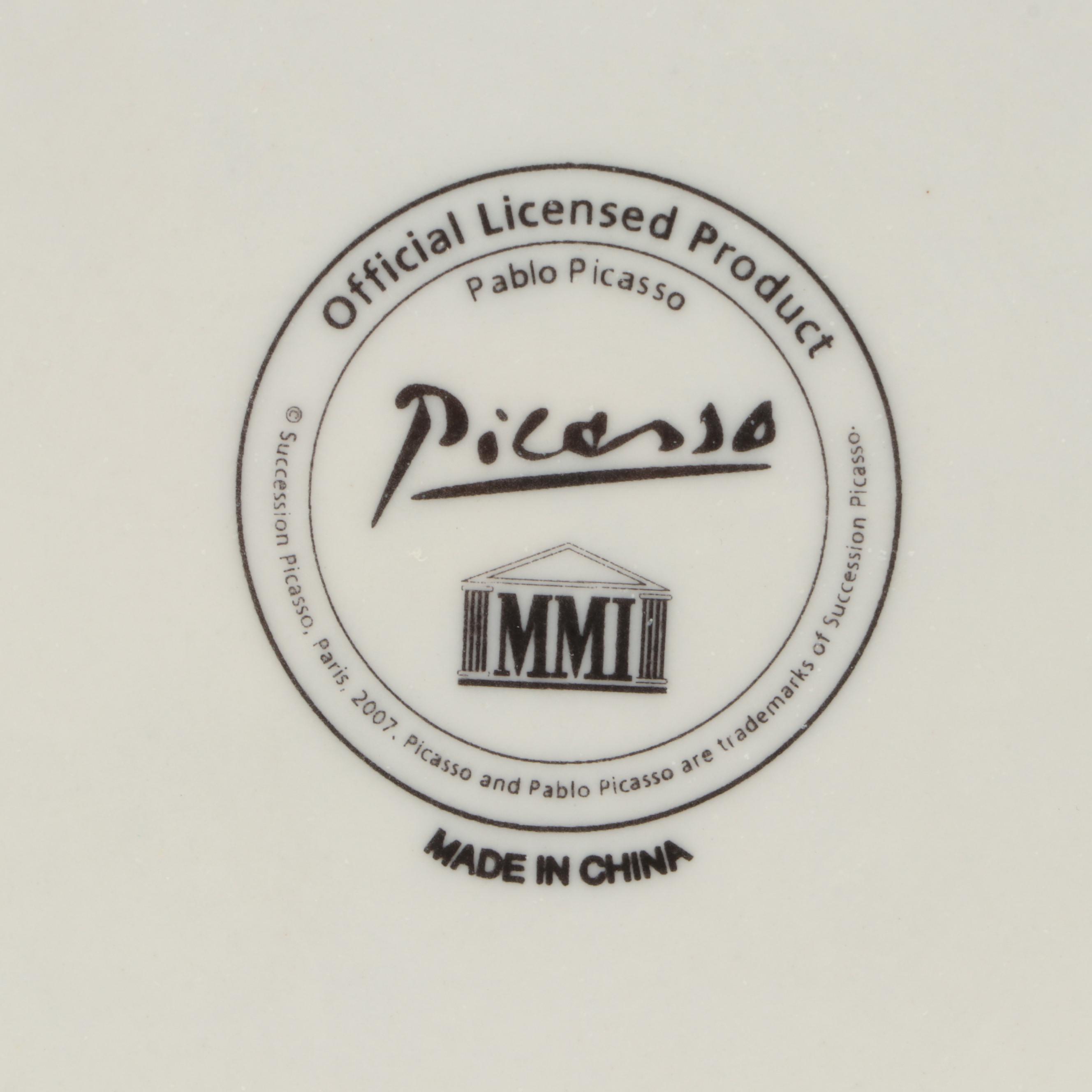 MMI China "Picasso Succession" Crayon Heart Collection Dinner Plates