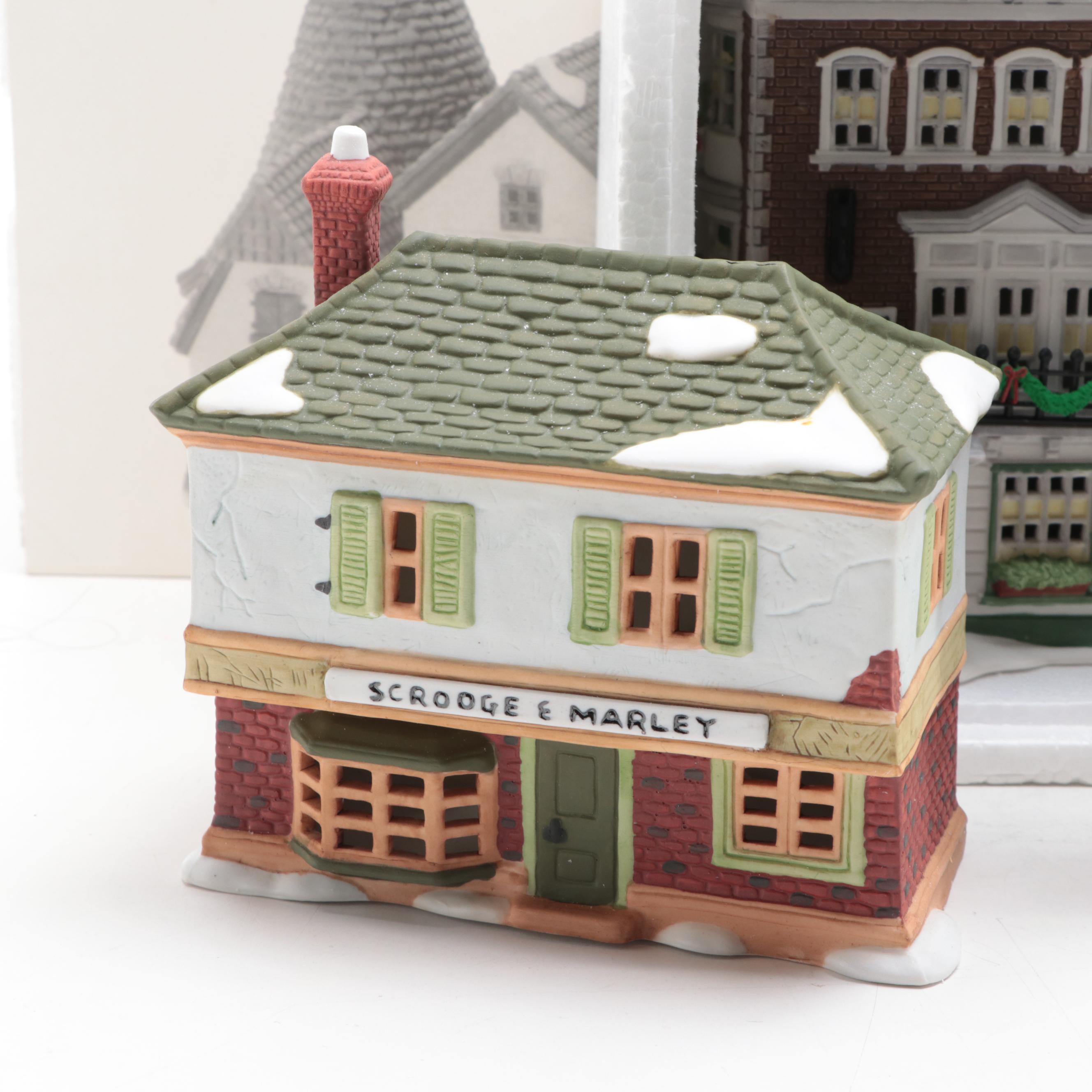 Department 56 Dickens Series and Other Illuminated Porcelain Houses