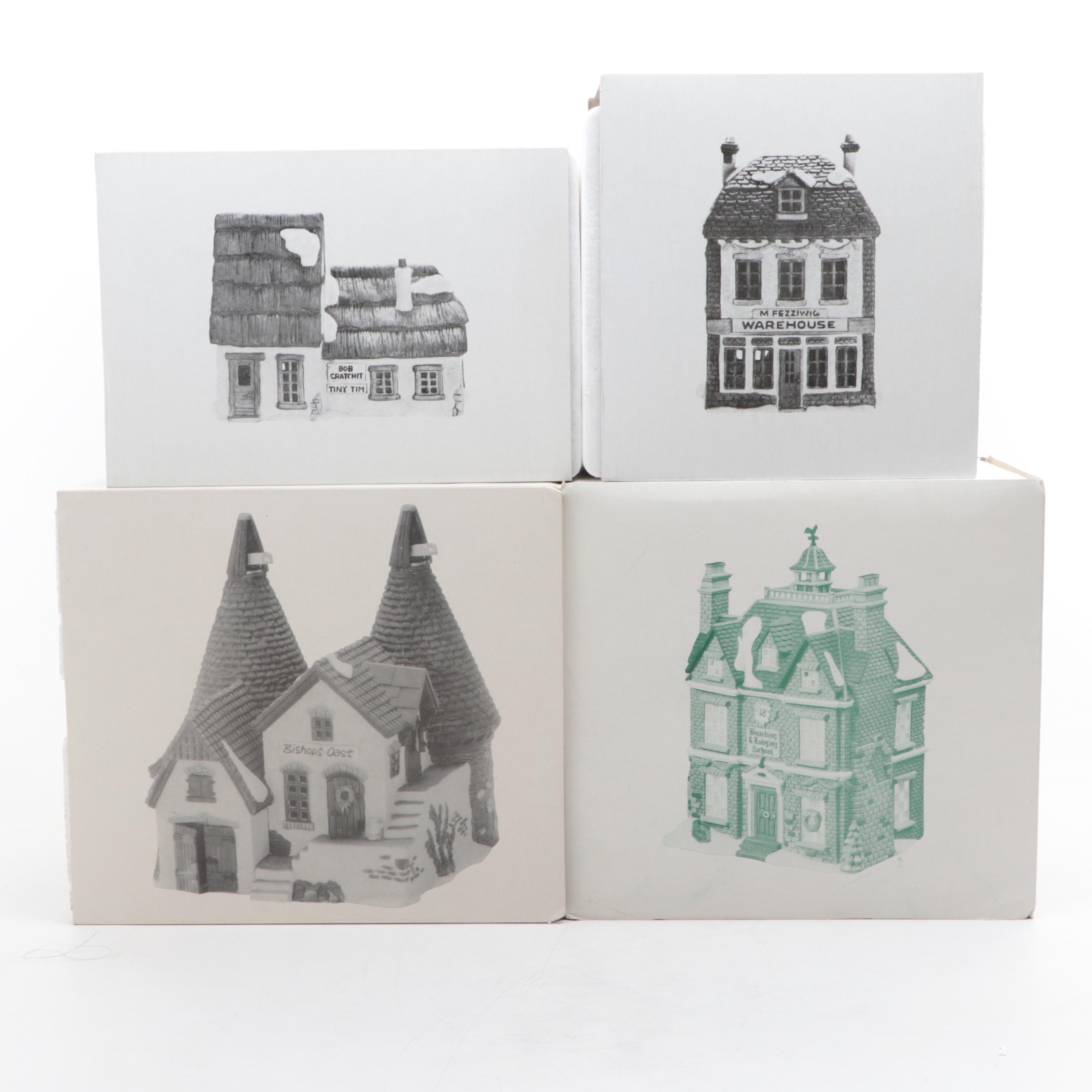 Department 56 Dickens Series and Other Illuminated Porcelain Houses