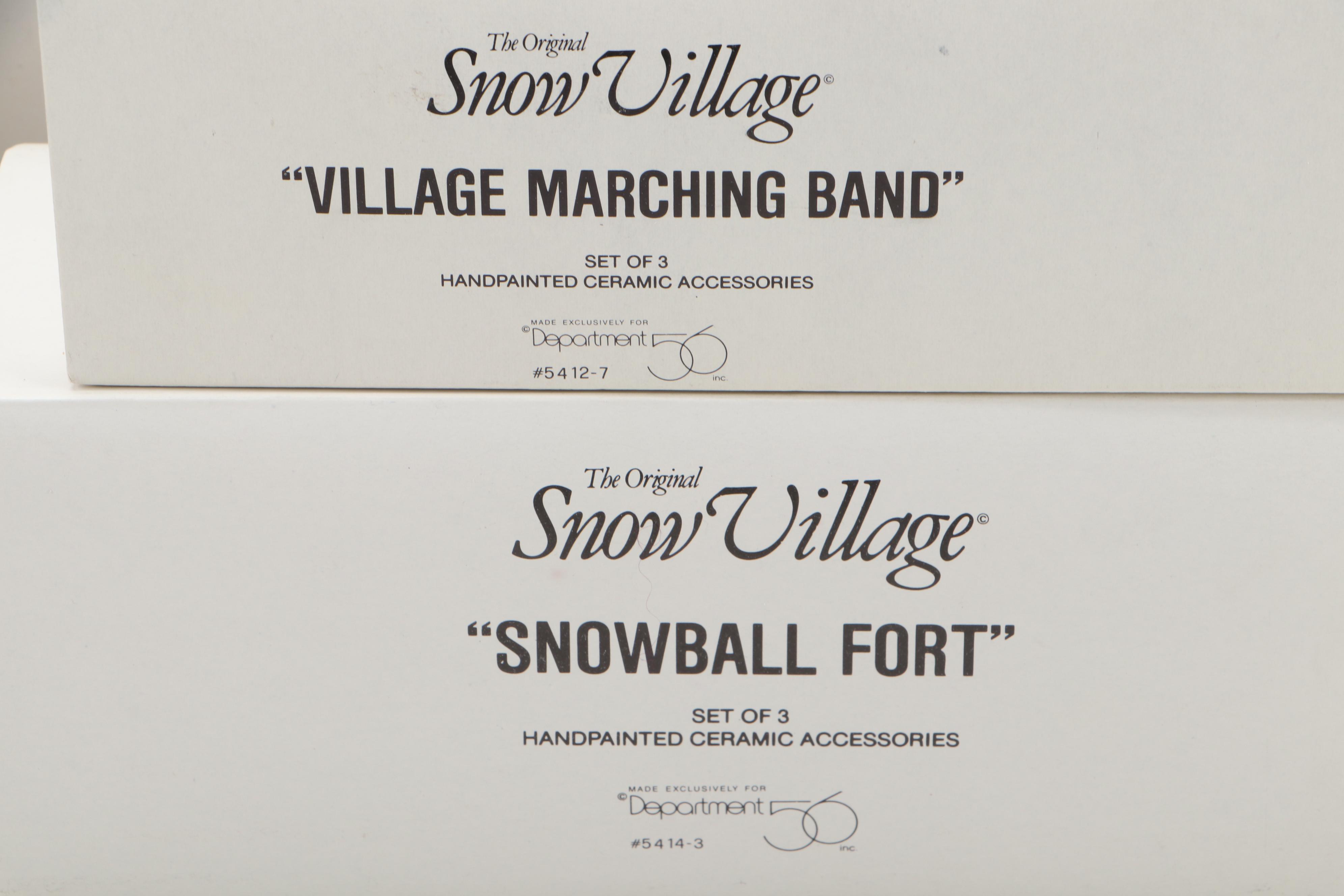 Department 56 "Al's TV Shop" and Other Snow Village Accessories