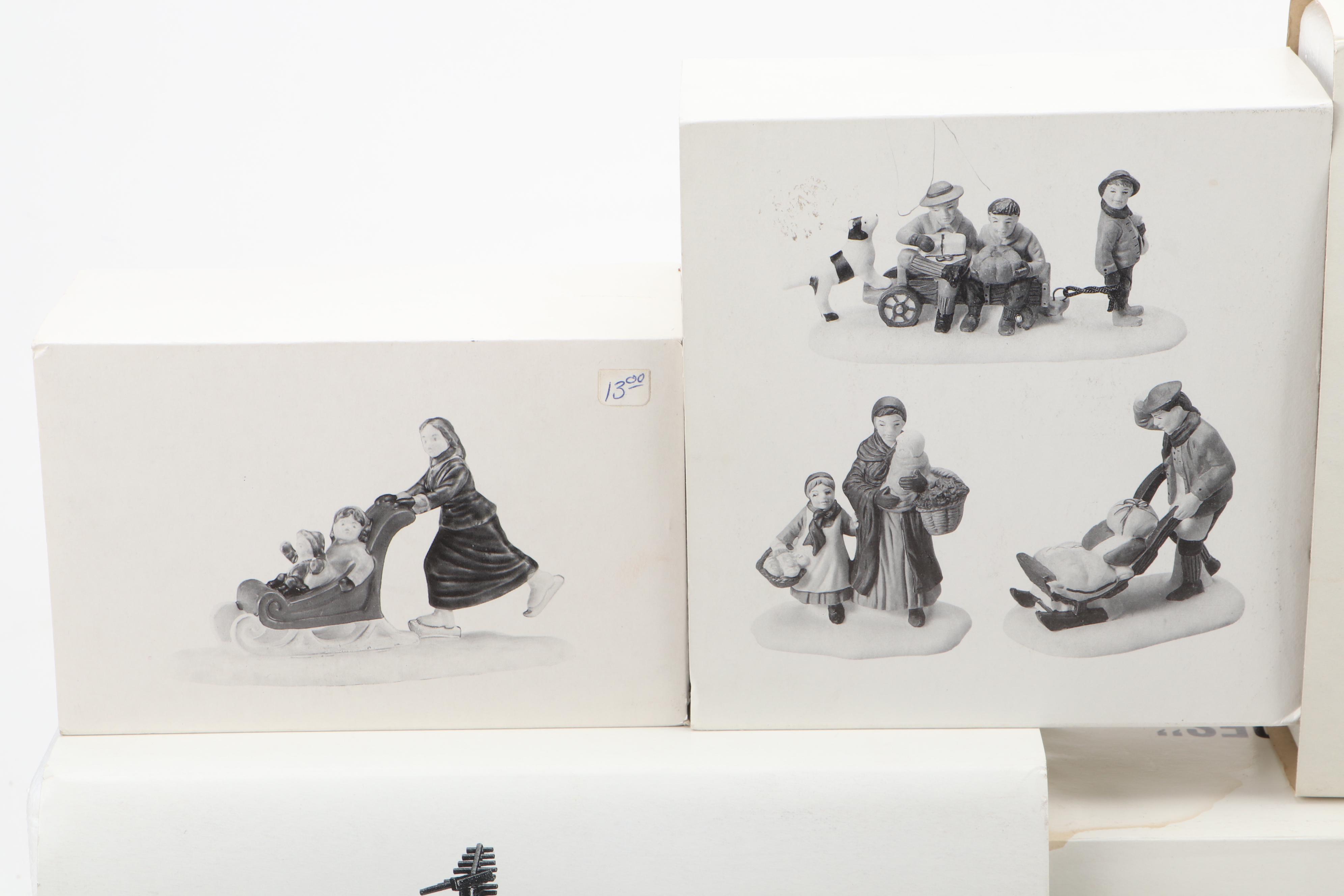 Department 56 "Al's TV Shop" and Other Snow Village Accessories