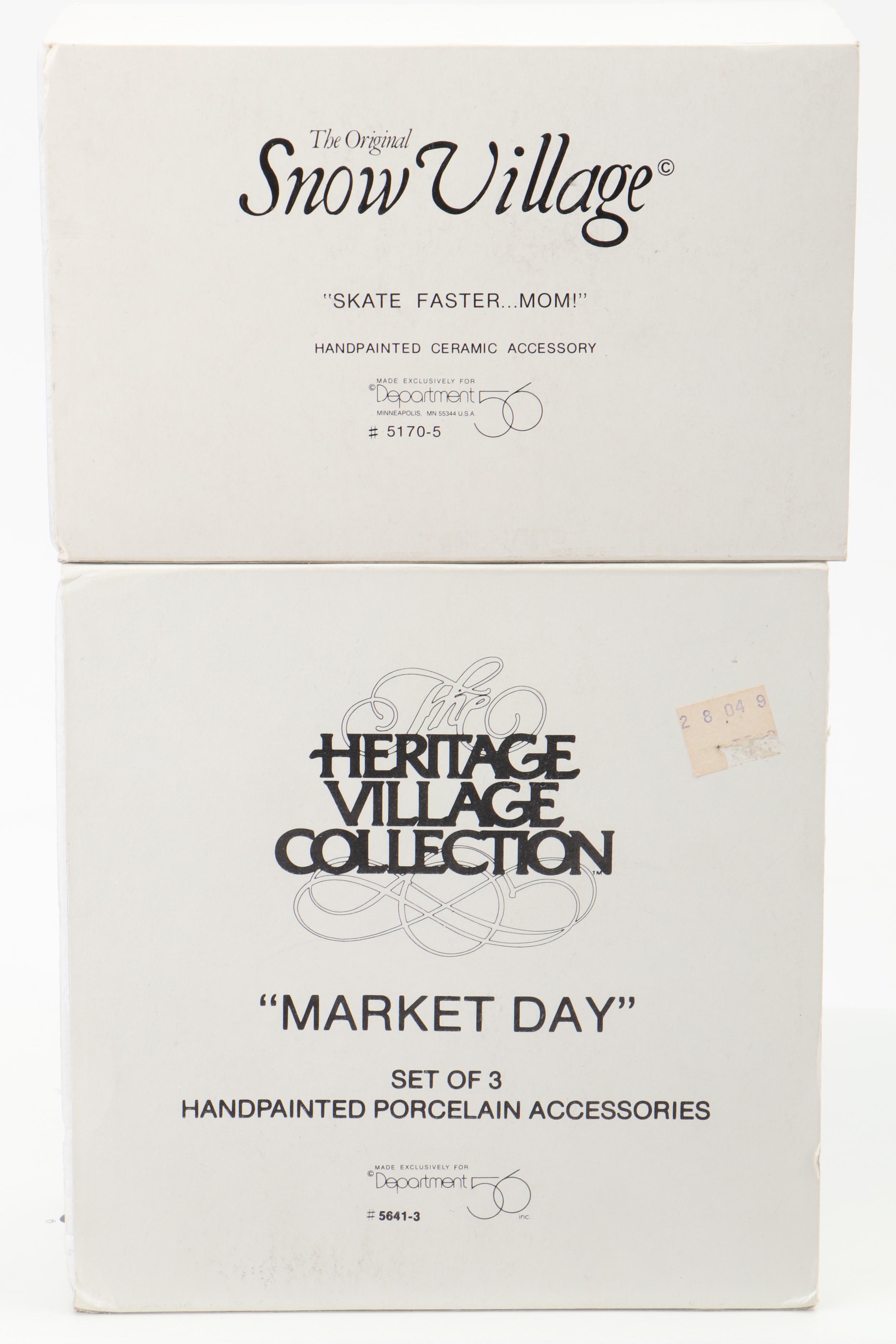 Department 56 "Al's TV Shop" and Other Snow Village Accessories