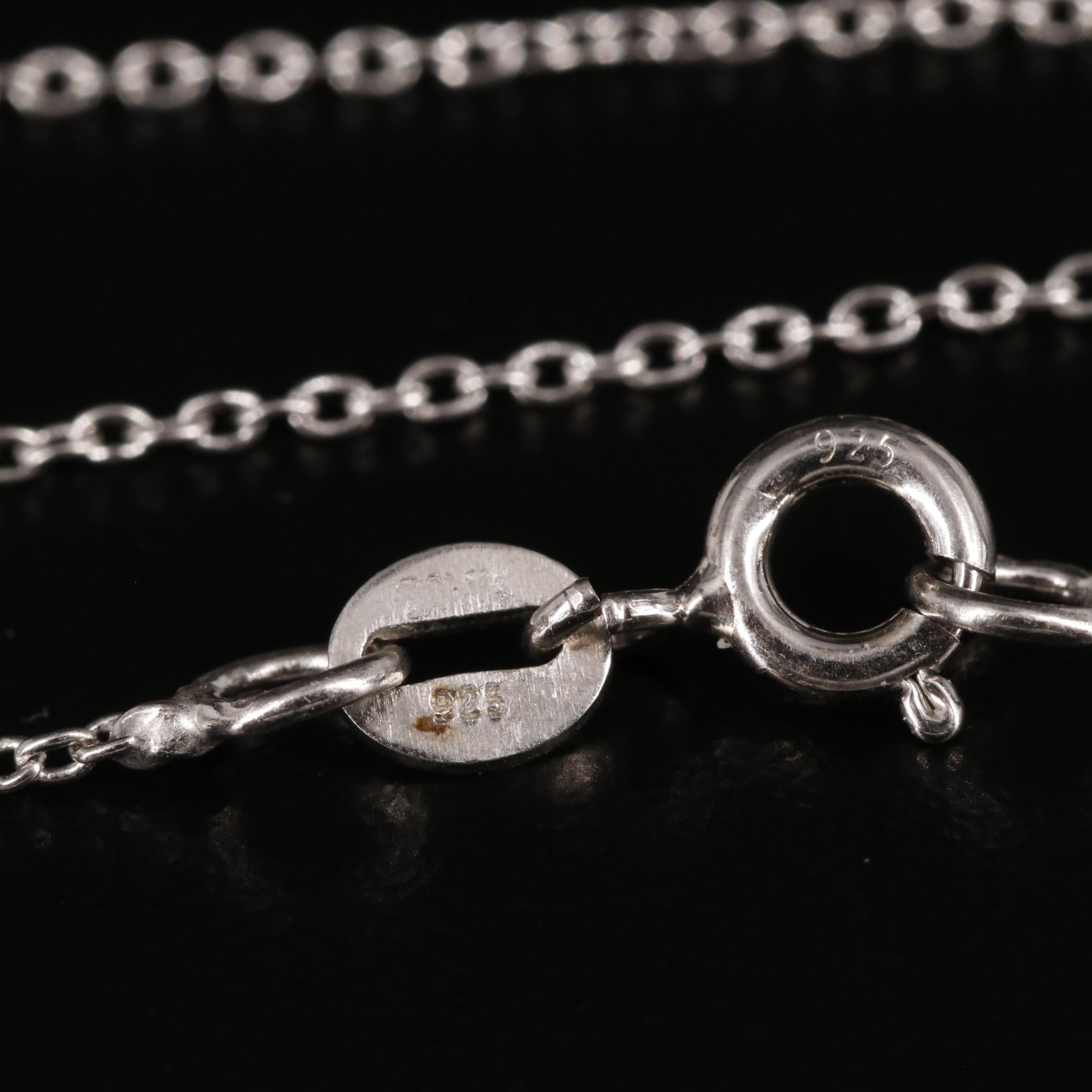 Sterling Citrine Pendant Necklace