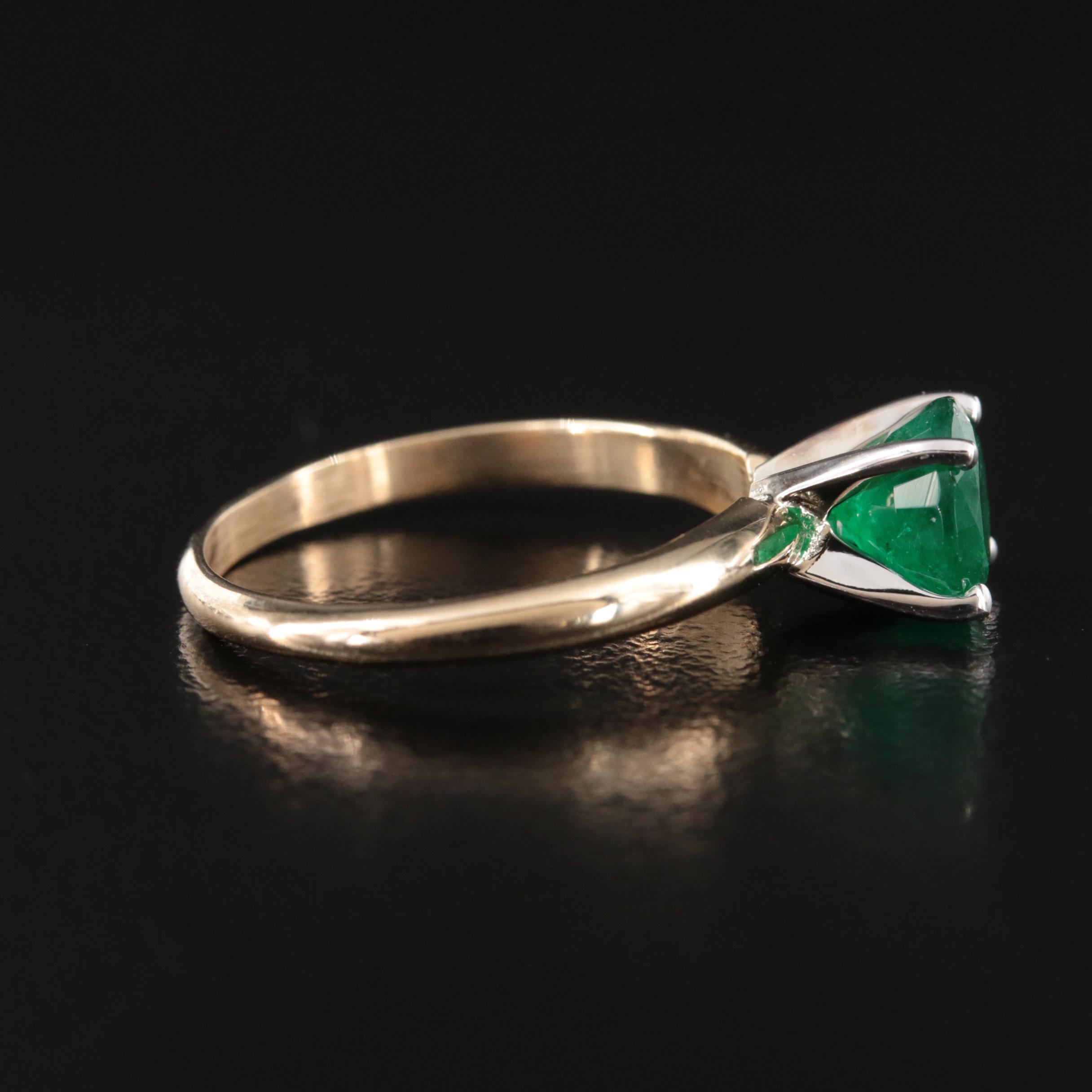 14K 1.21 CT Emerald Ring