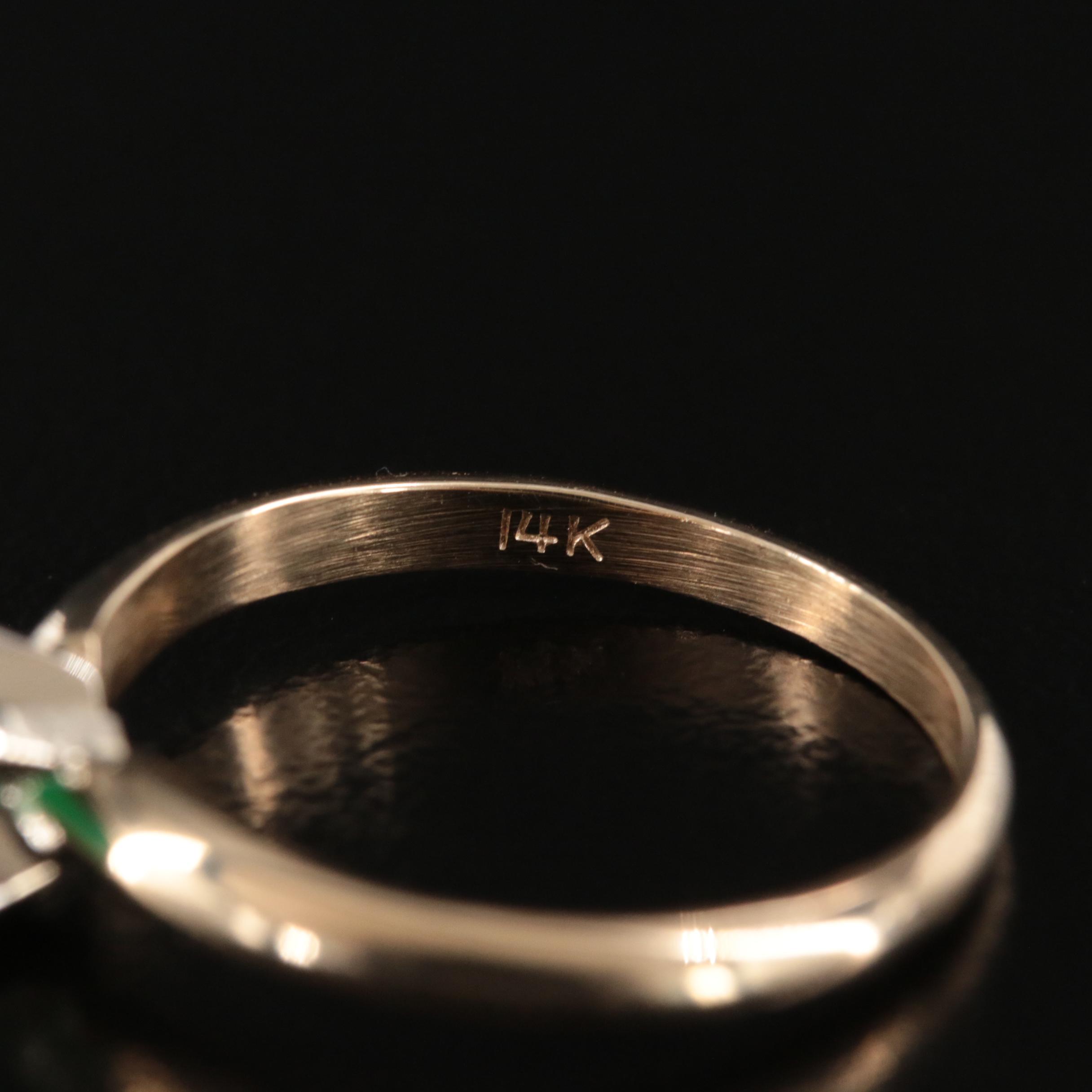 14K 1.21 CT Emerald Ring
