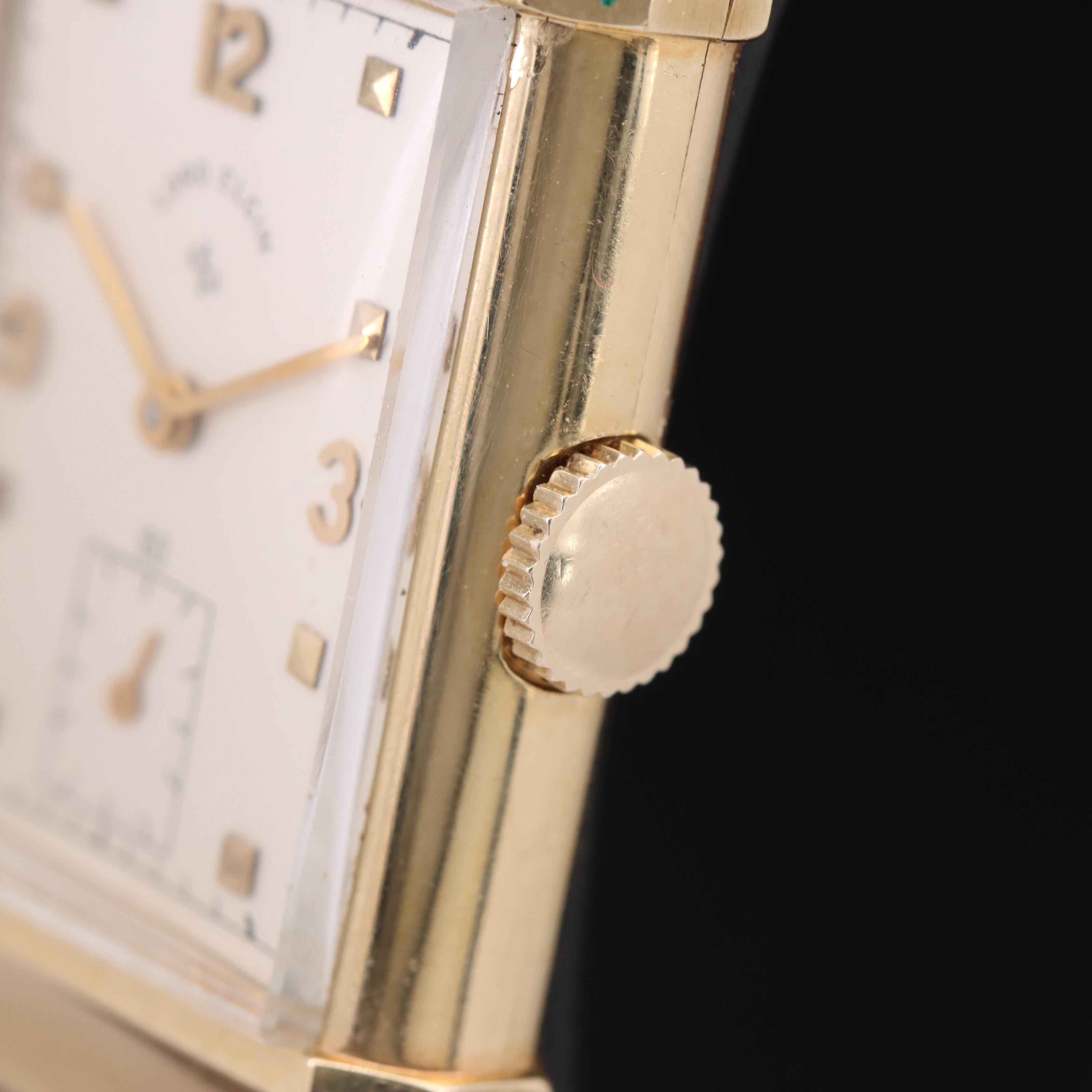 Vintage 14K Lord Elgin Hooded Lugs Watch