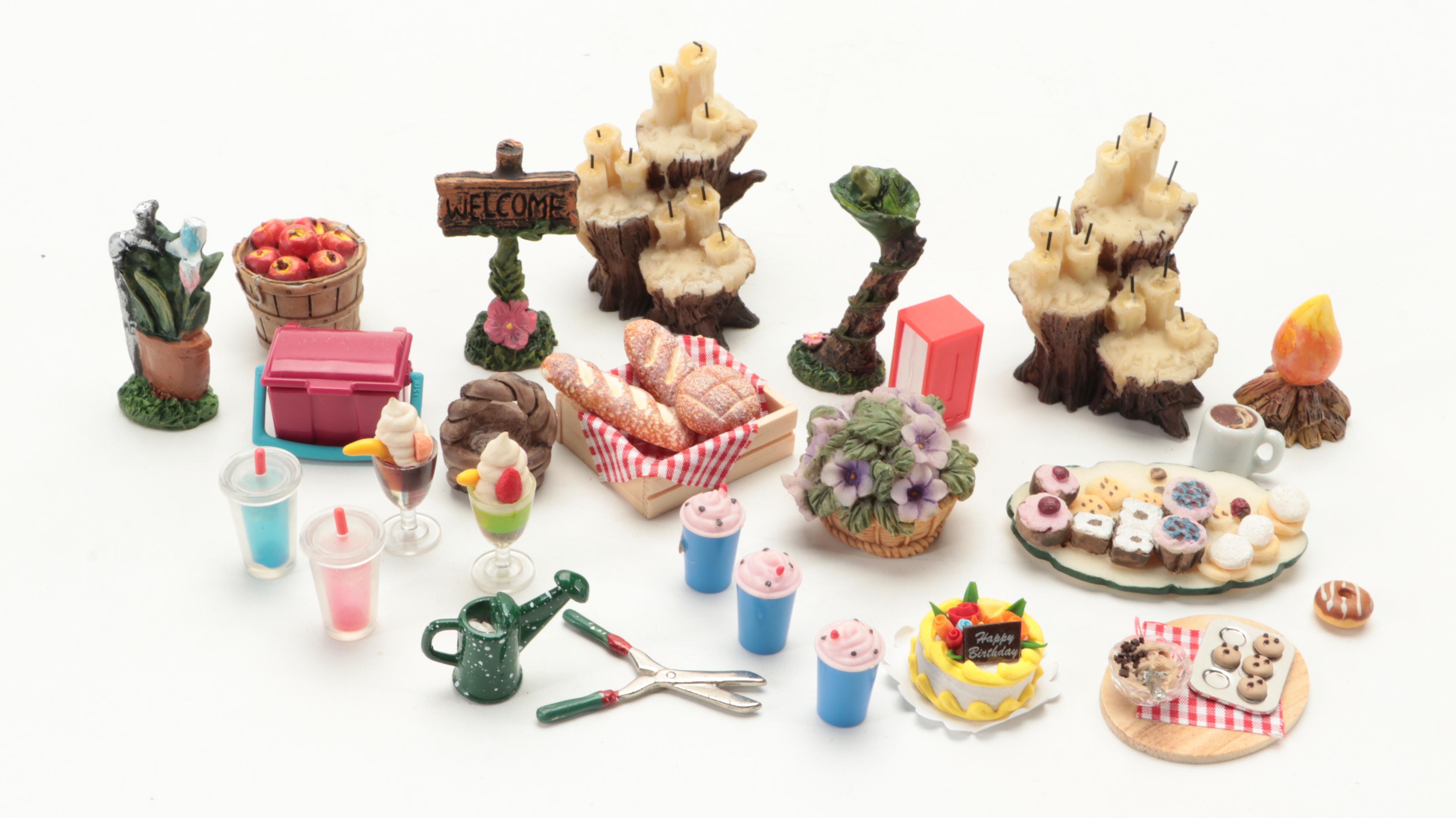 Doll House Furniture and Accessories with Dolls