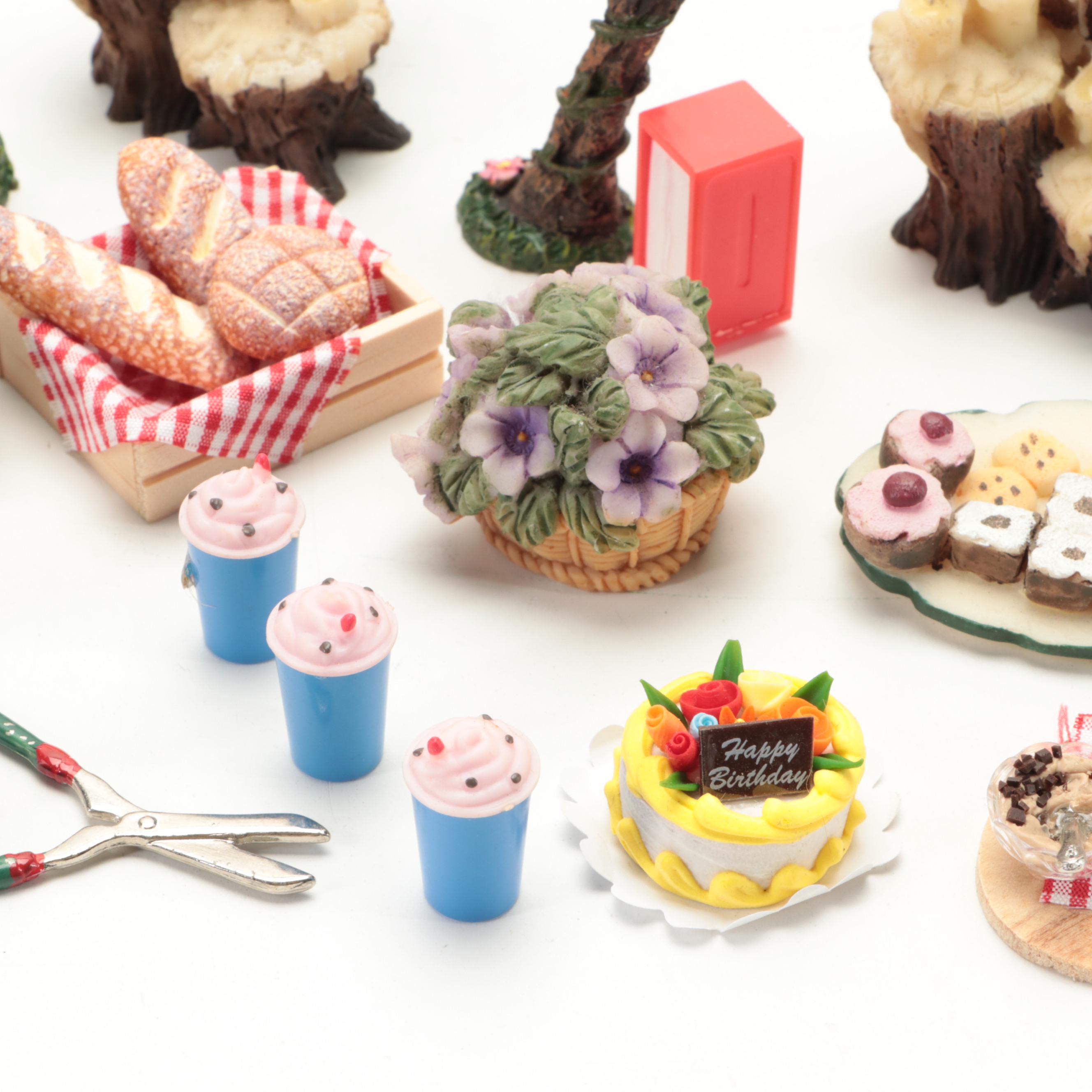 Doll House Furniture and Accessories with Dolls