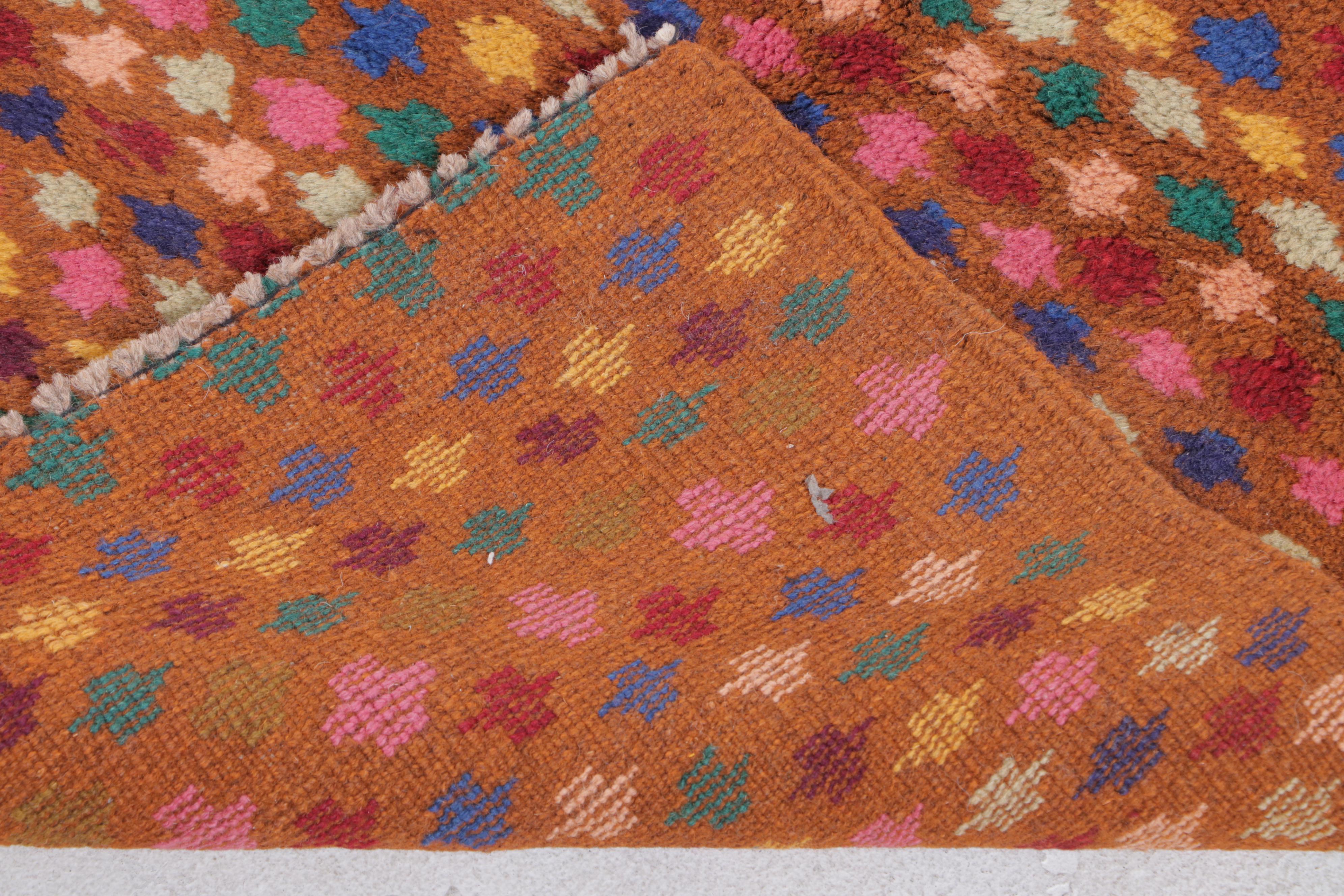 2'4 x 3'2 Hand-Knotted Afghan Baluch Accent Rug