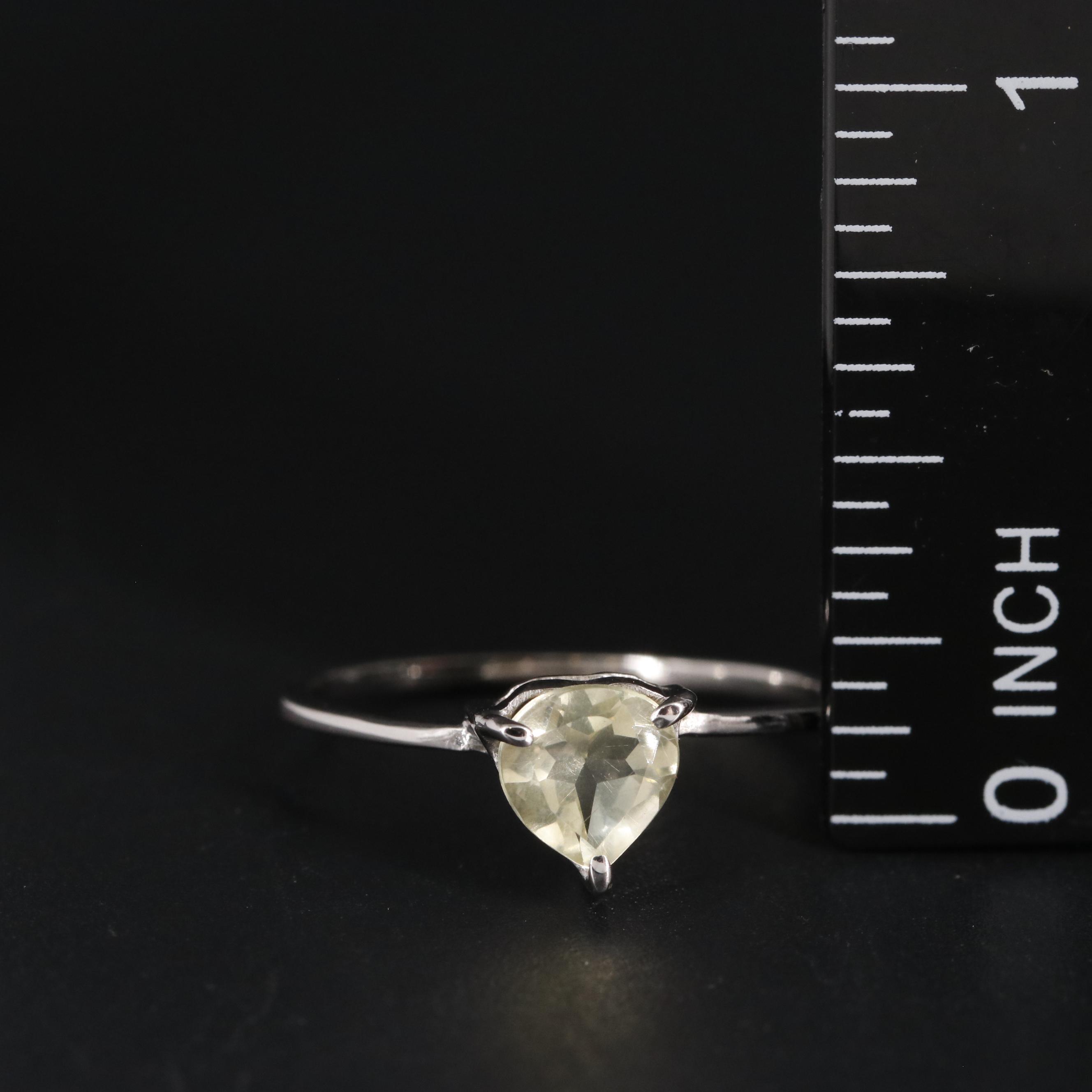 Sterling Lemon Quartz Ring