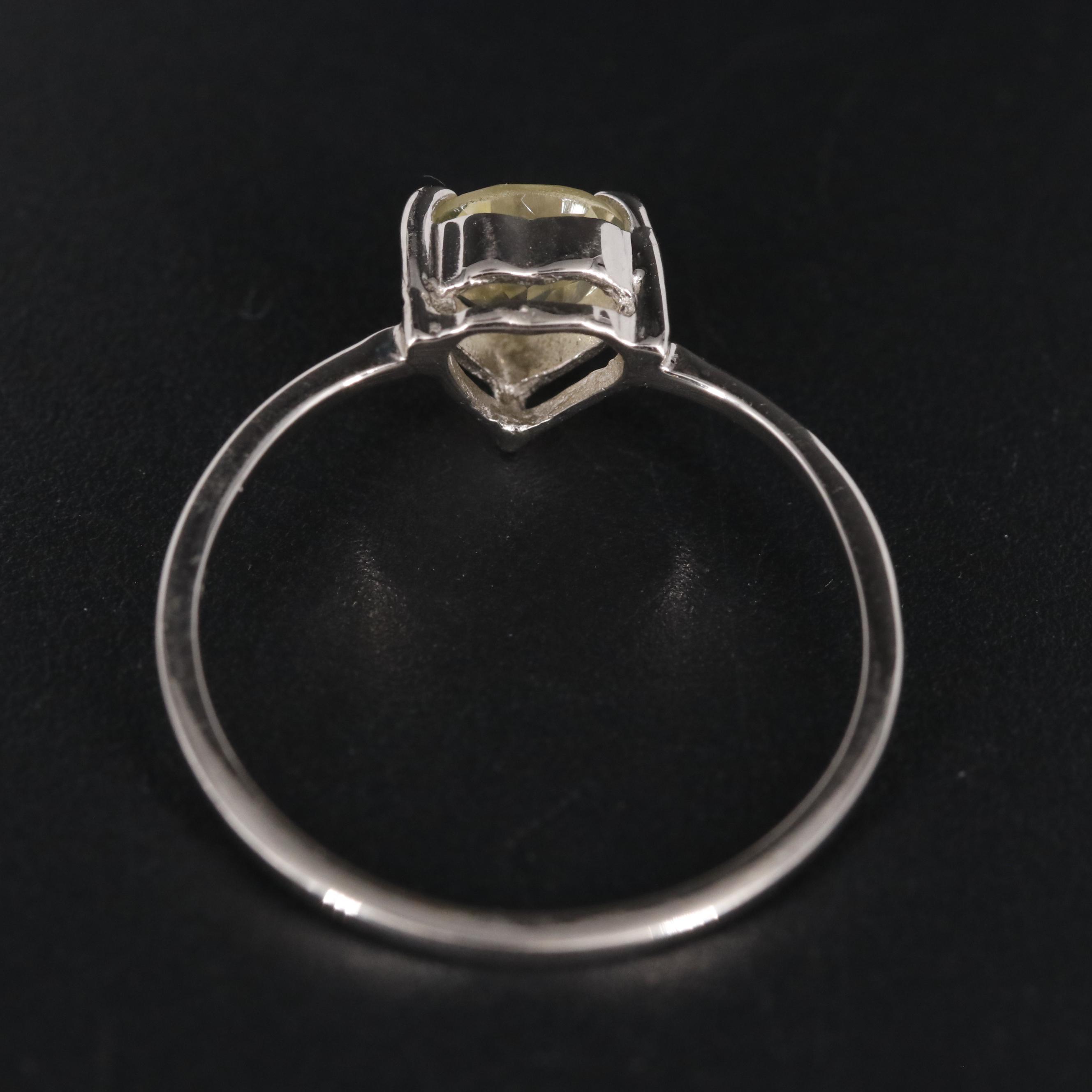 Sterling Lemon Quartz Ring
