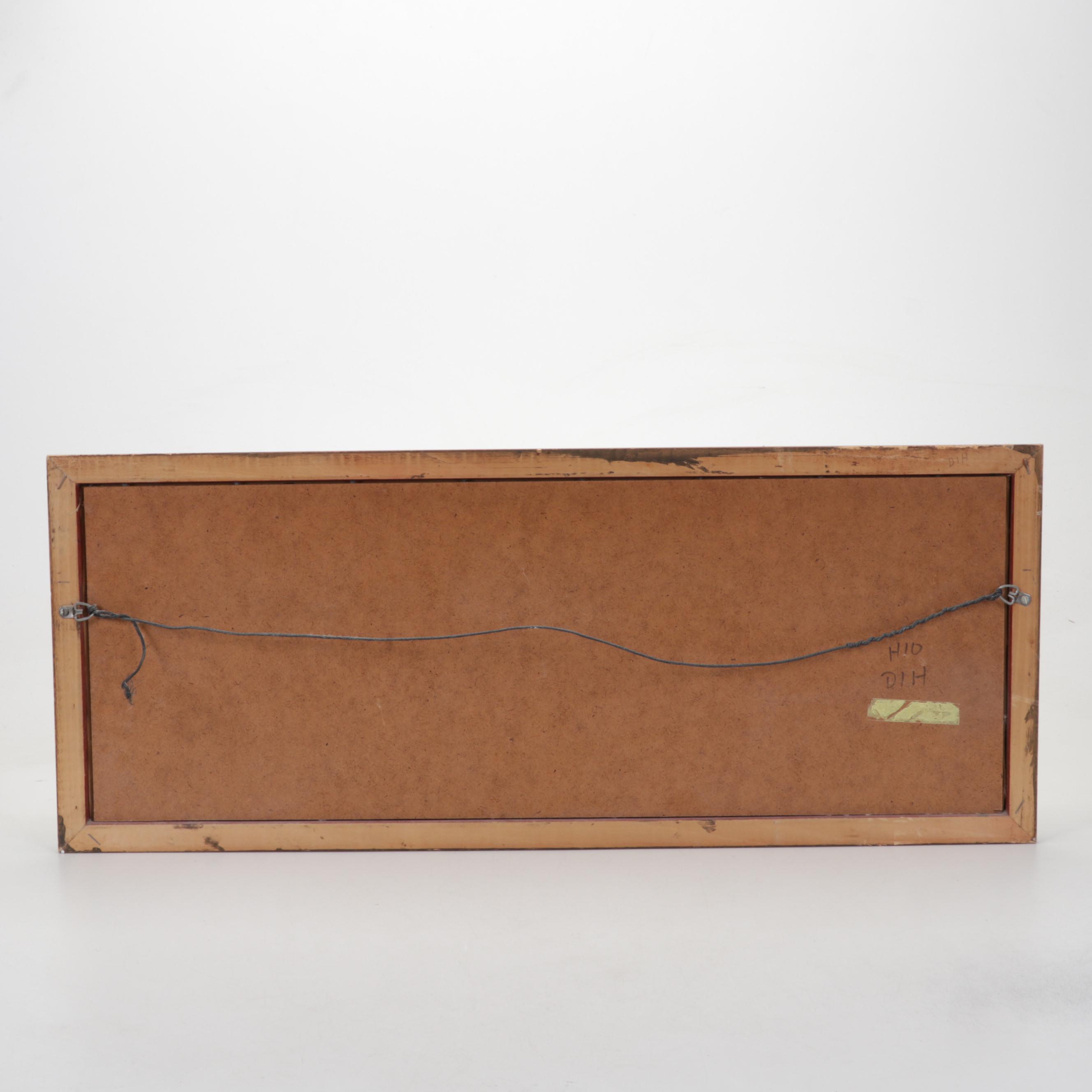 Female Portrait Enamel Paintings on Tile, Circa 1995