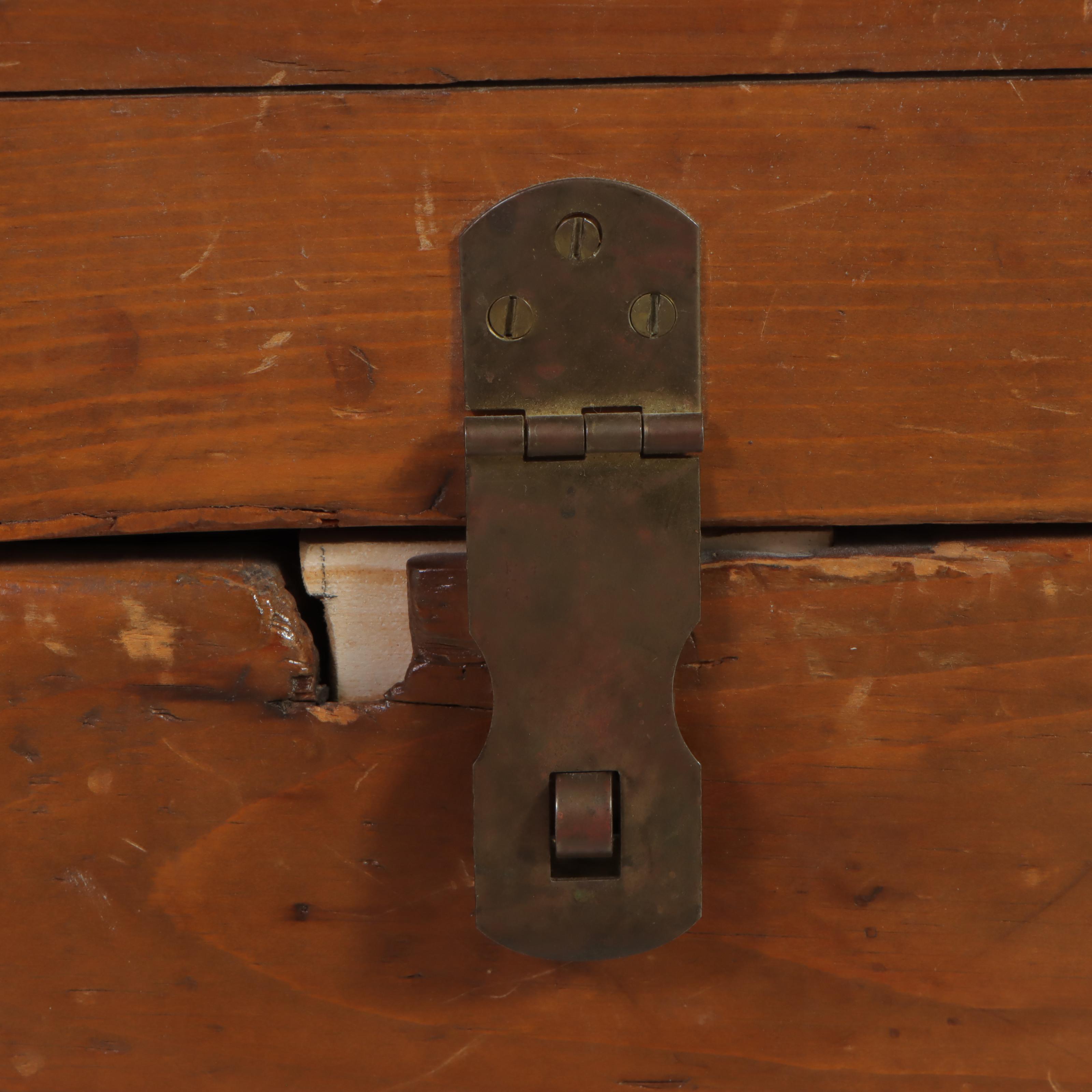 American Primitive Pine Dome-Top Chest, 19th Century