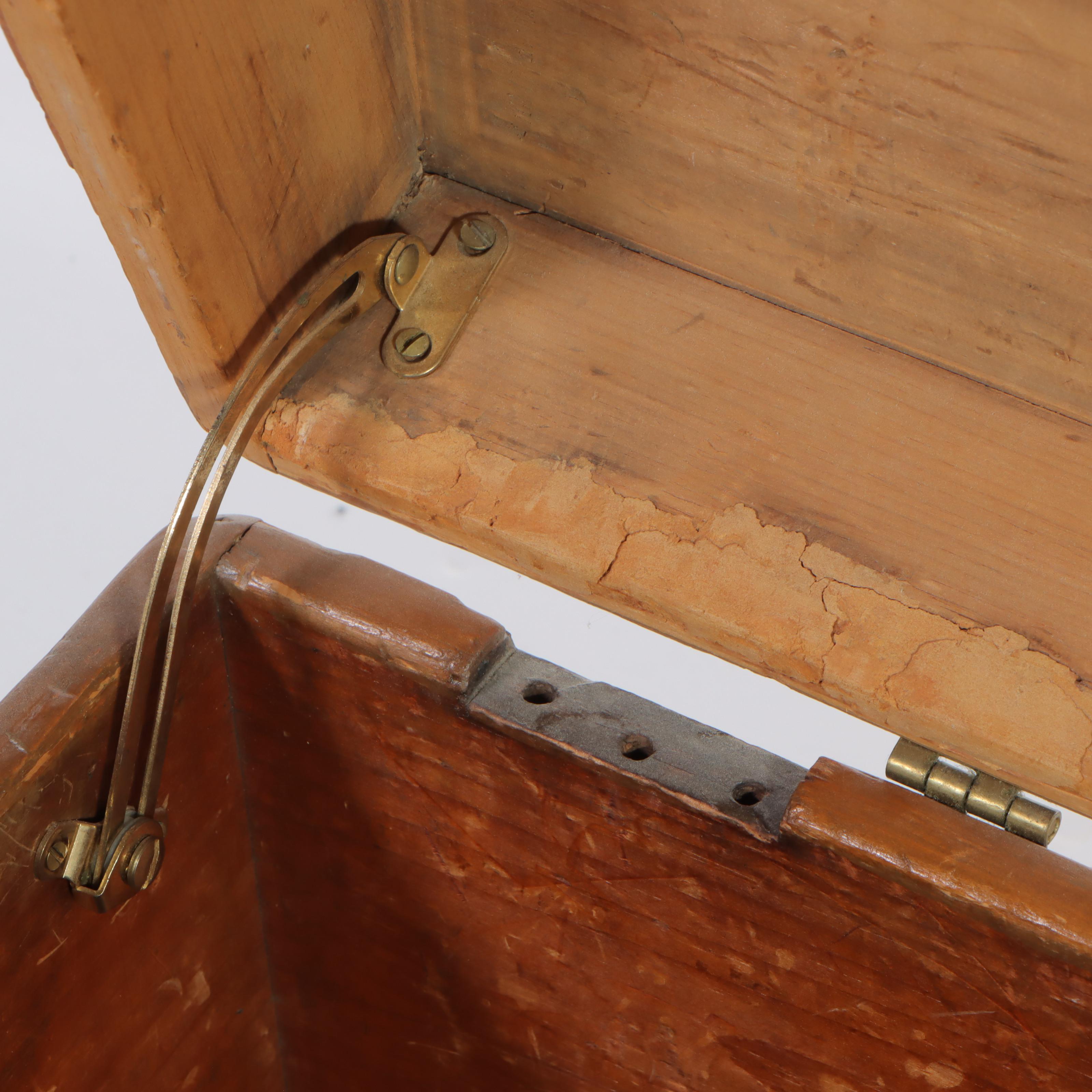 American Primitive Pine Dome-Top Chest, 19th Century