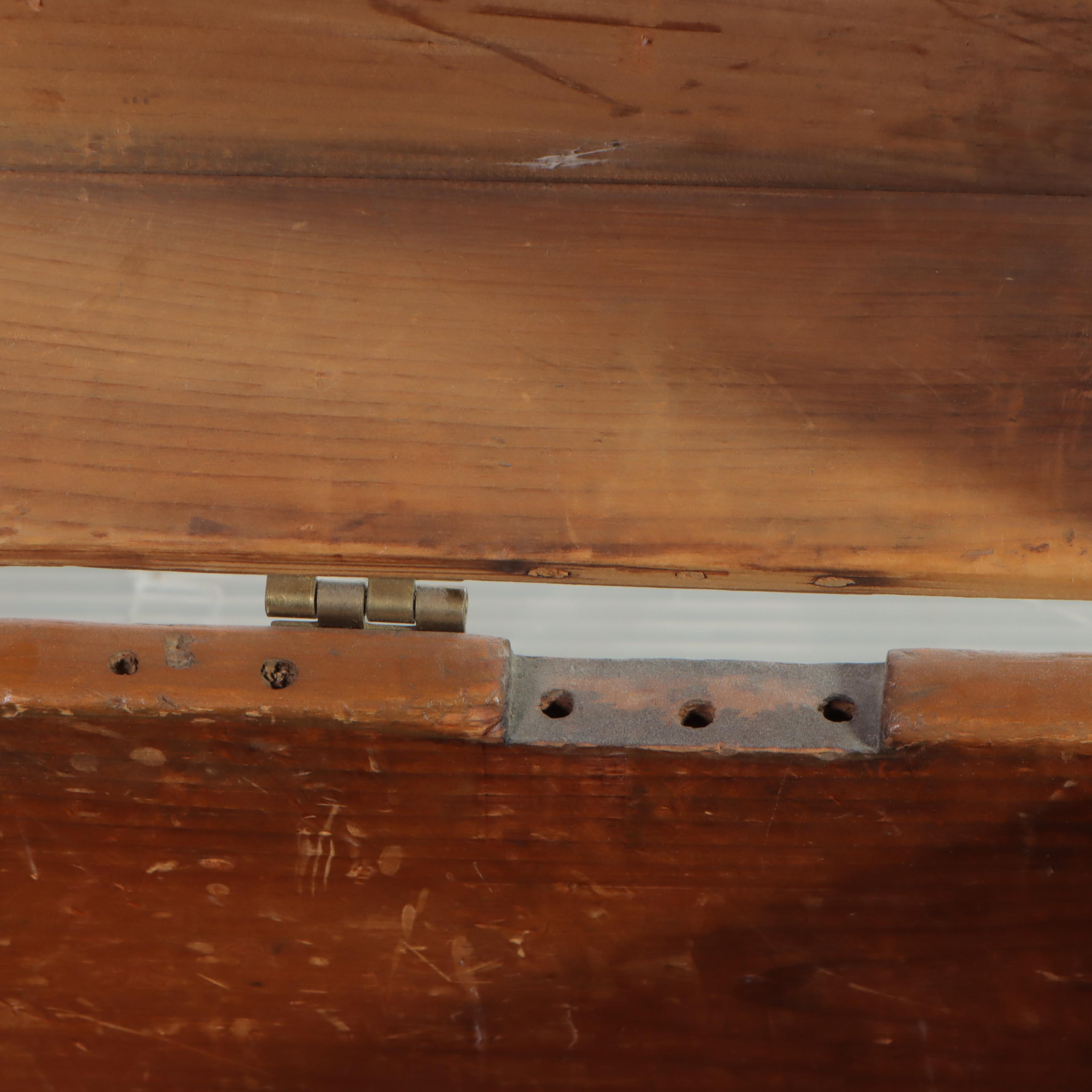 American Primitive Pine Dome-Top Chest, 19th Century