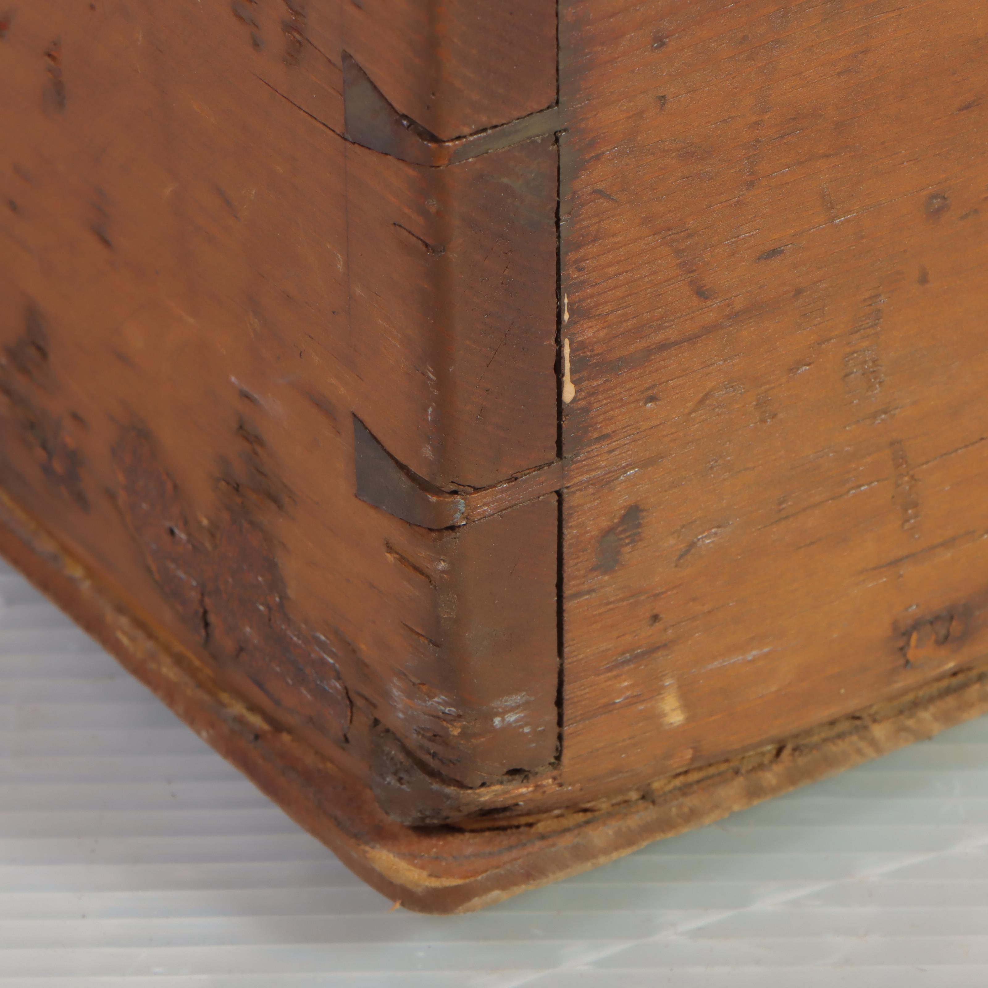 American Primitive Pine Dome-Top Chest, 19th Century