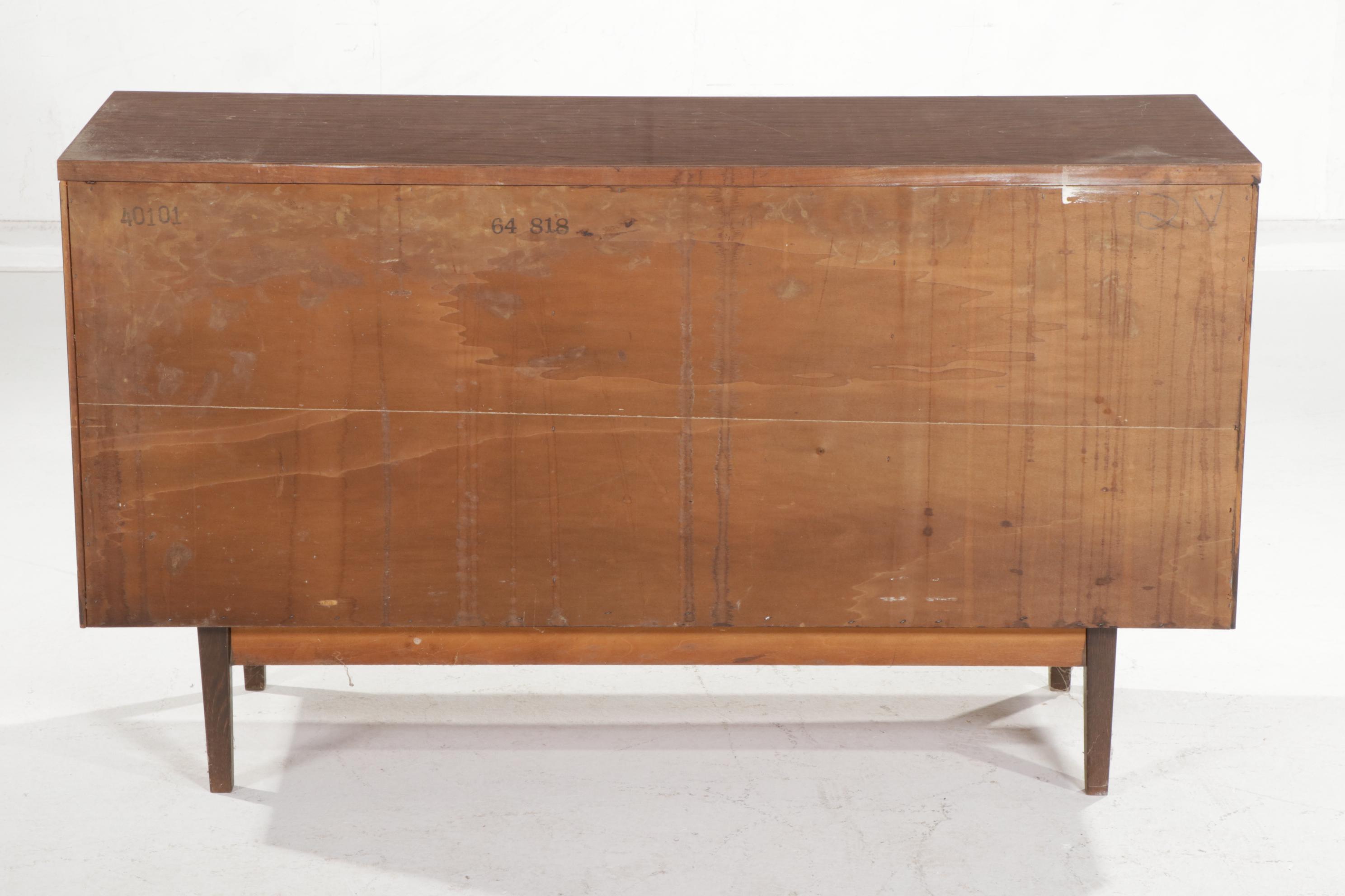 Stanley Furniture Mid Century Modern Walnut and Laminate Top Sideboard