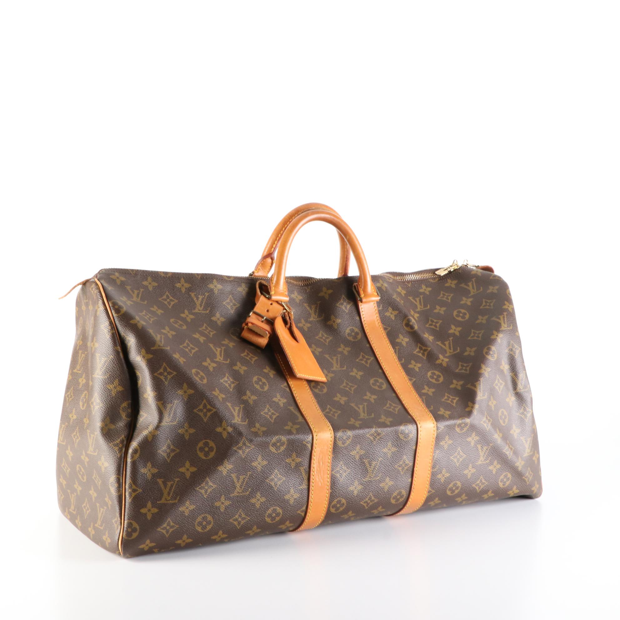 Louis Vuitton Keepall 55 in Monogram Canvas and Vachetta Leather