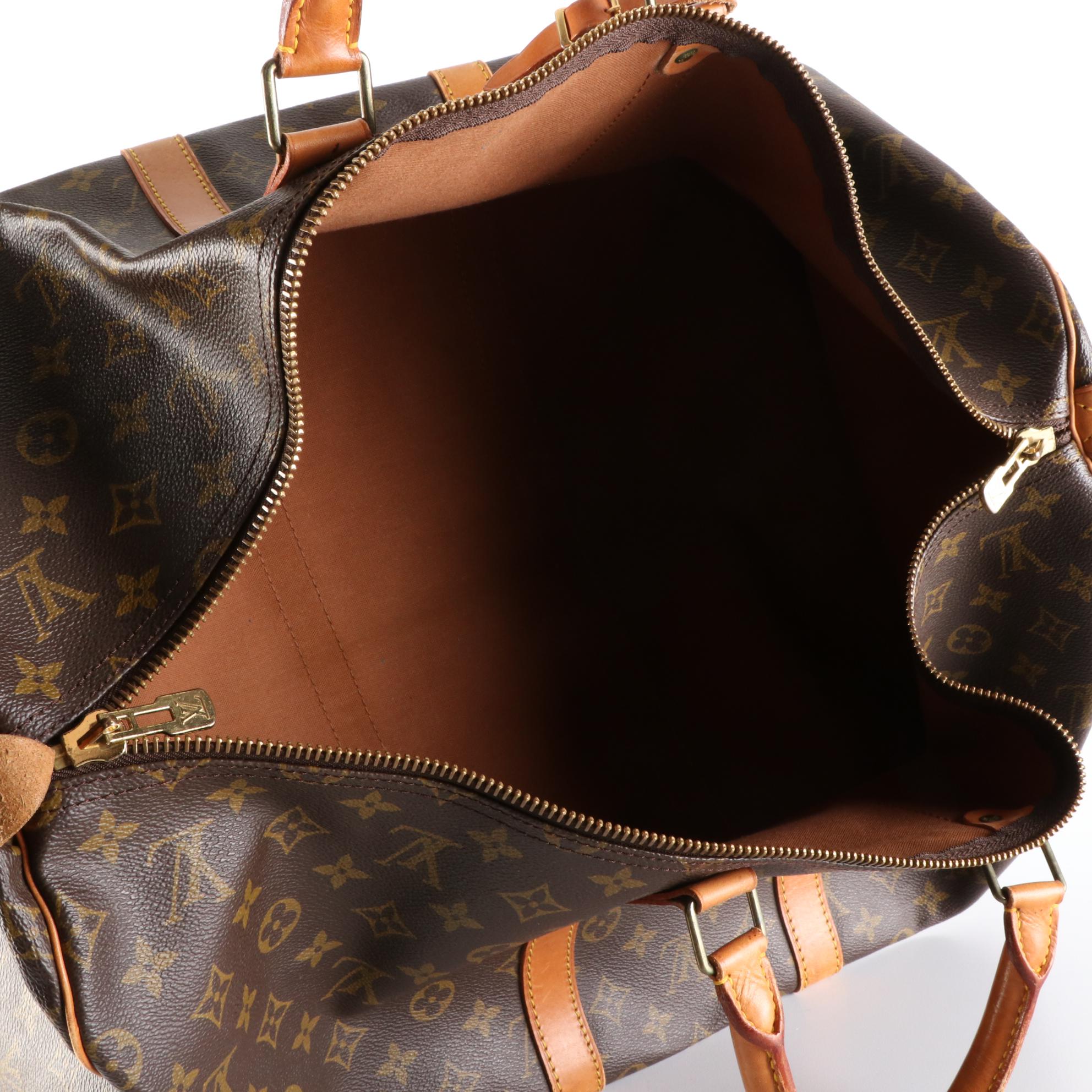 Louis Vuitton Keepall 55 in Monogram Canvas and Vachetta Leather
