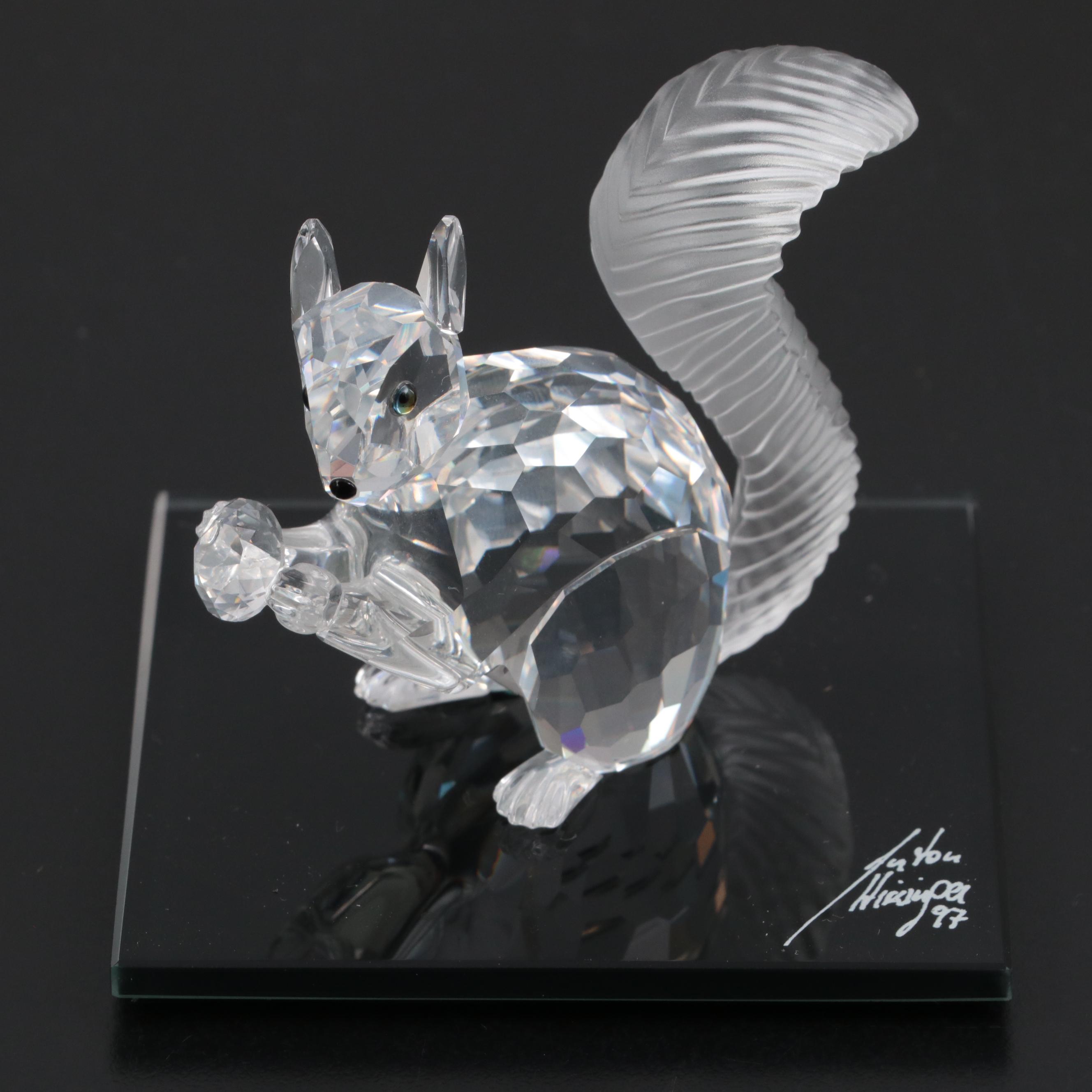Swarovski Crystal Squirrel and Toucan Figurines