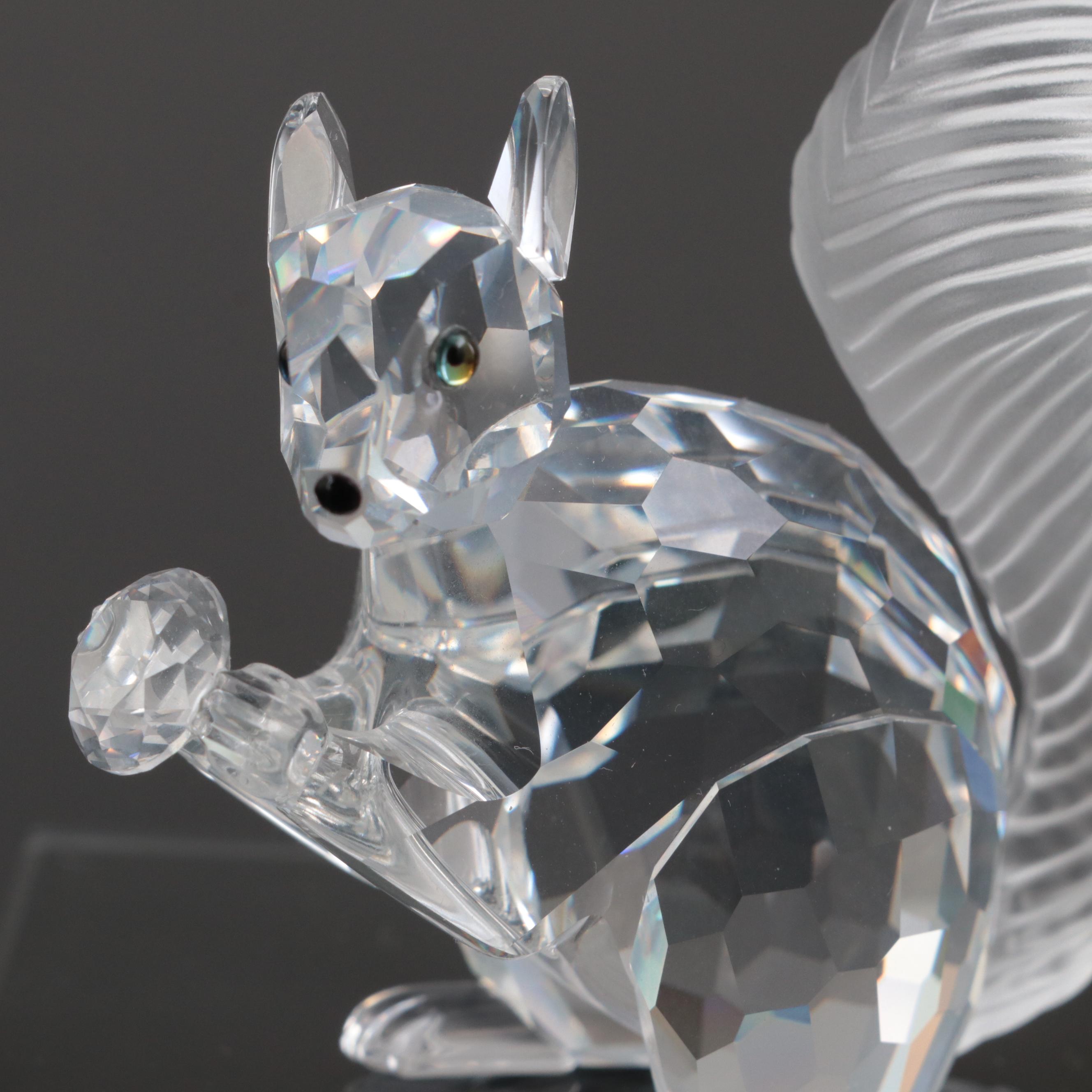 Swarovski Crystal Squirrel and Toucan Figurines
