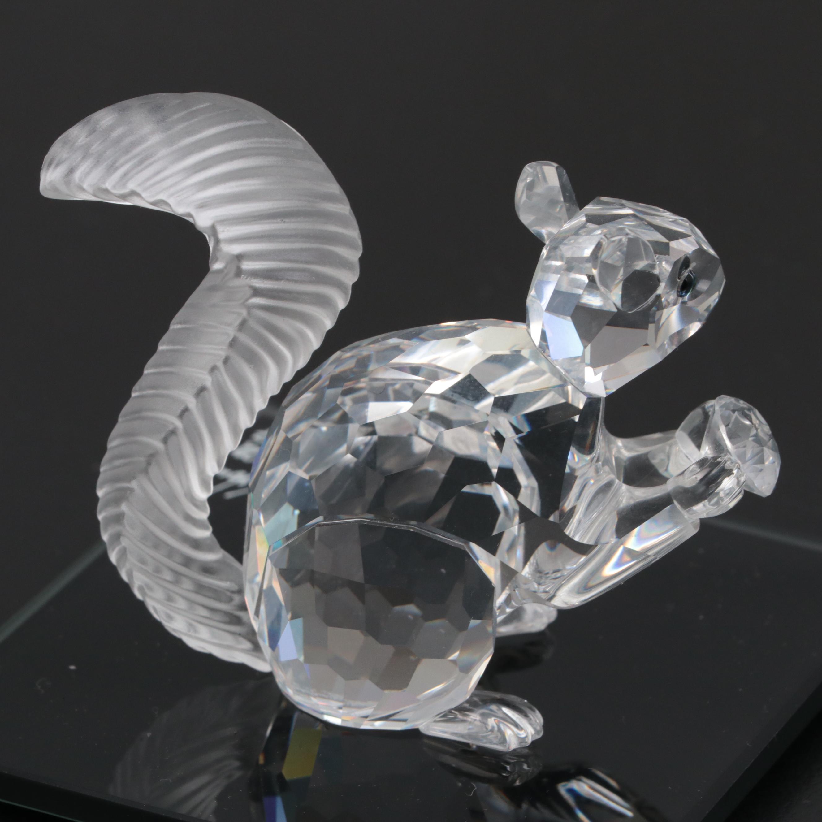 Swarovski Crystal Squirrel and Toucan Figurines