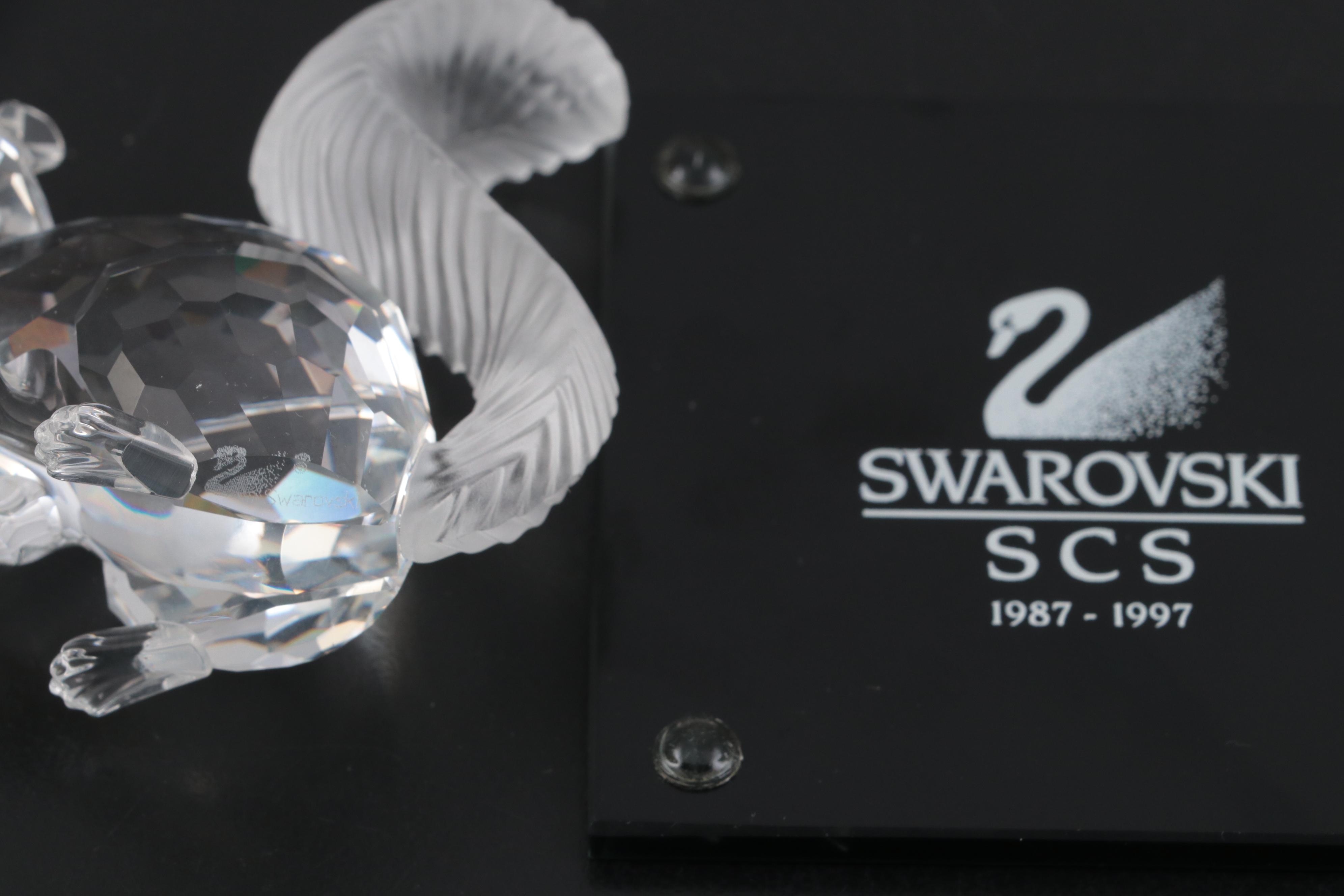 Swarovski Crystal Squirrel and Toucan Figurines