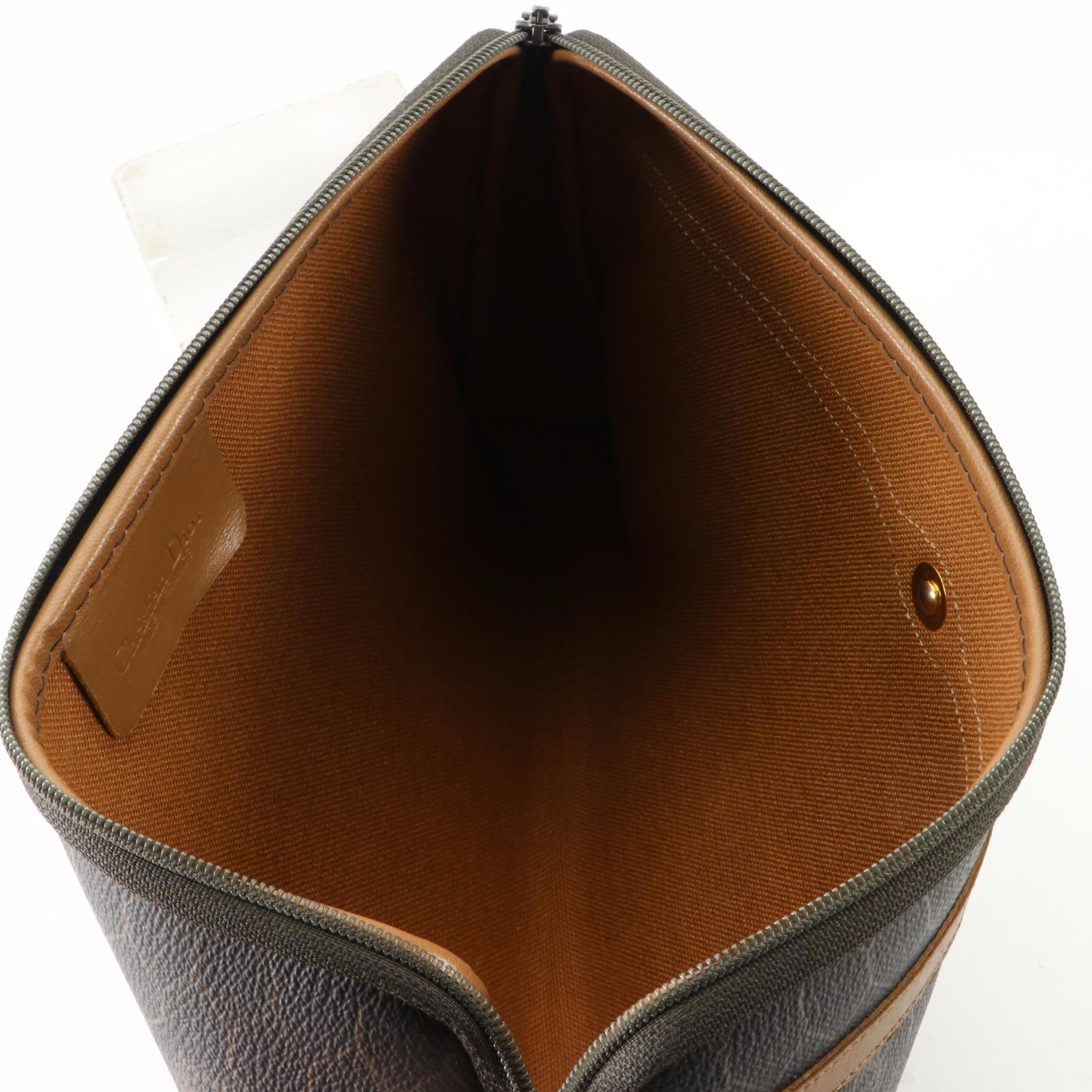 Christian Dior Toiletry Case in Honeycomb Coated Canvas and Leather