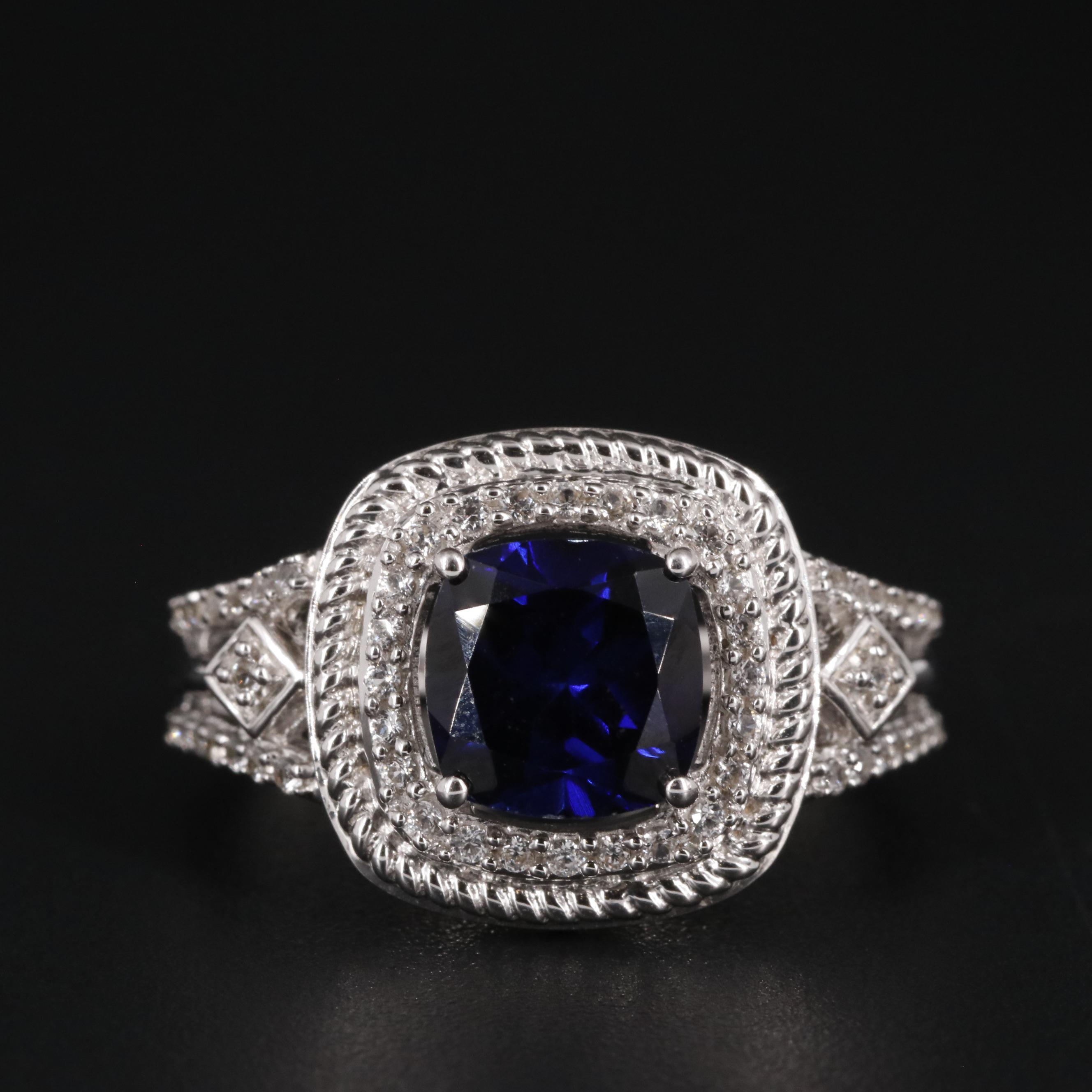 Sterling Silver Sapphire Ring