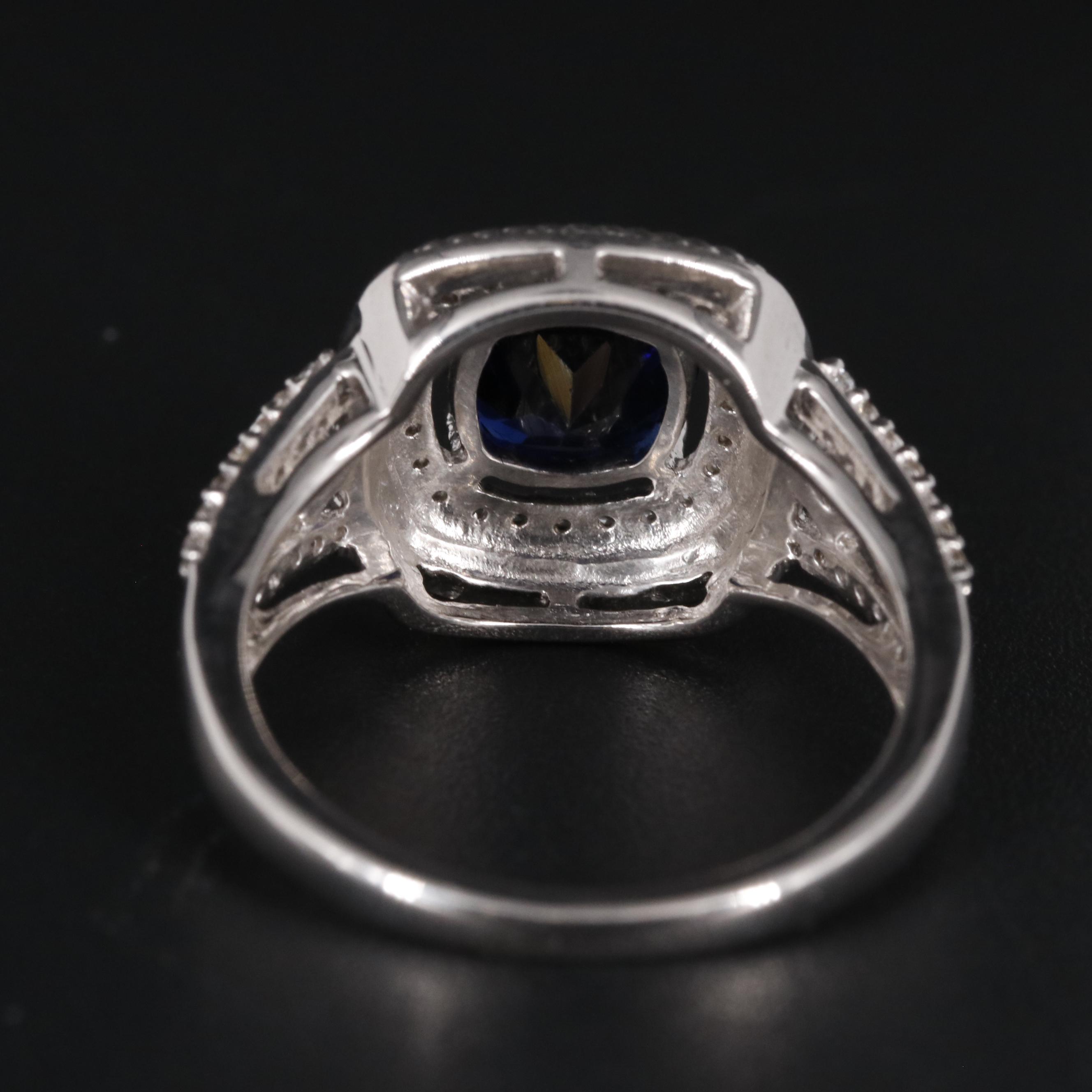 Sterling Silver Sapphire Ring