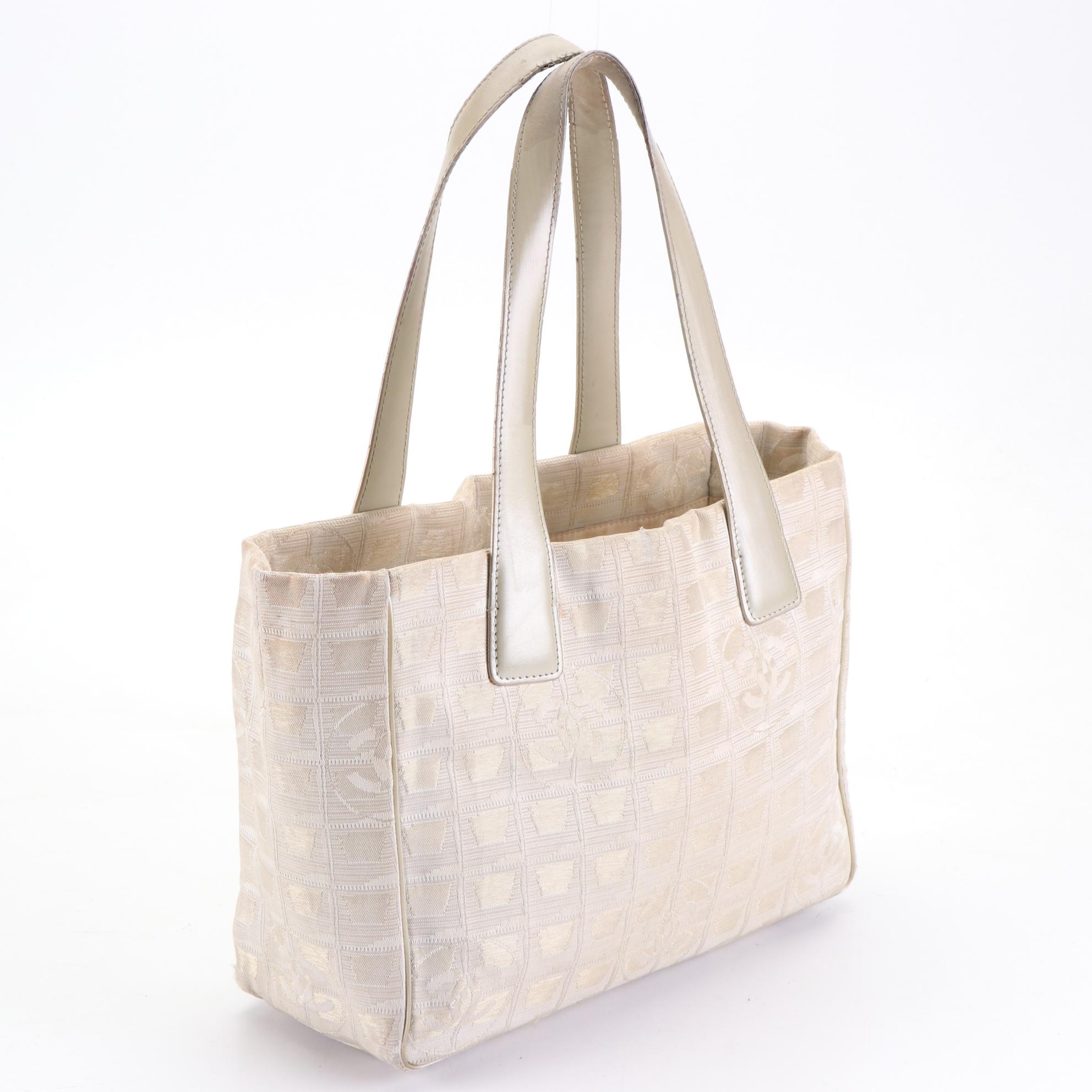 Chanel Travel Line Nylon and Leather Tote