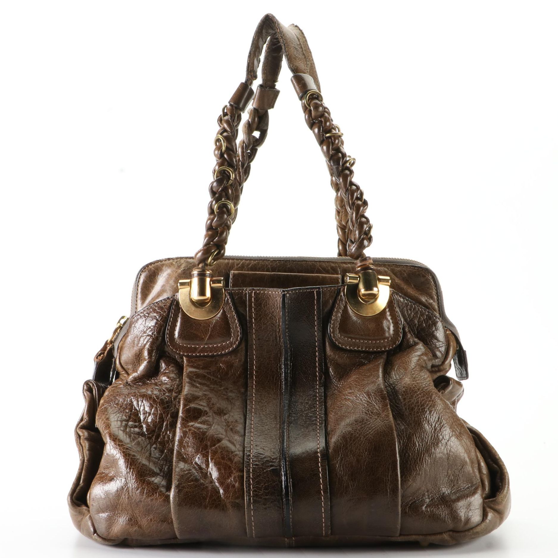 Chloé Heloise Shoulder Bag in Leather with Braided Straps