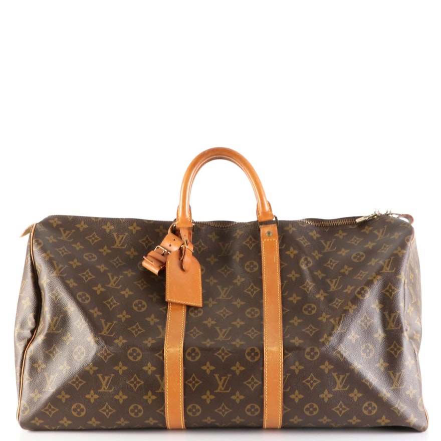 Louis Vuitton Keepall 55 in Monogram Canvas and Vachetta Leather