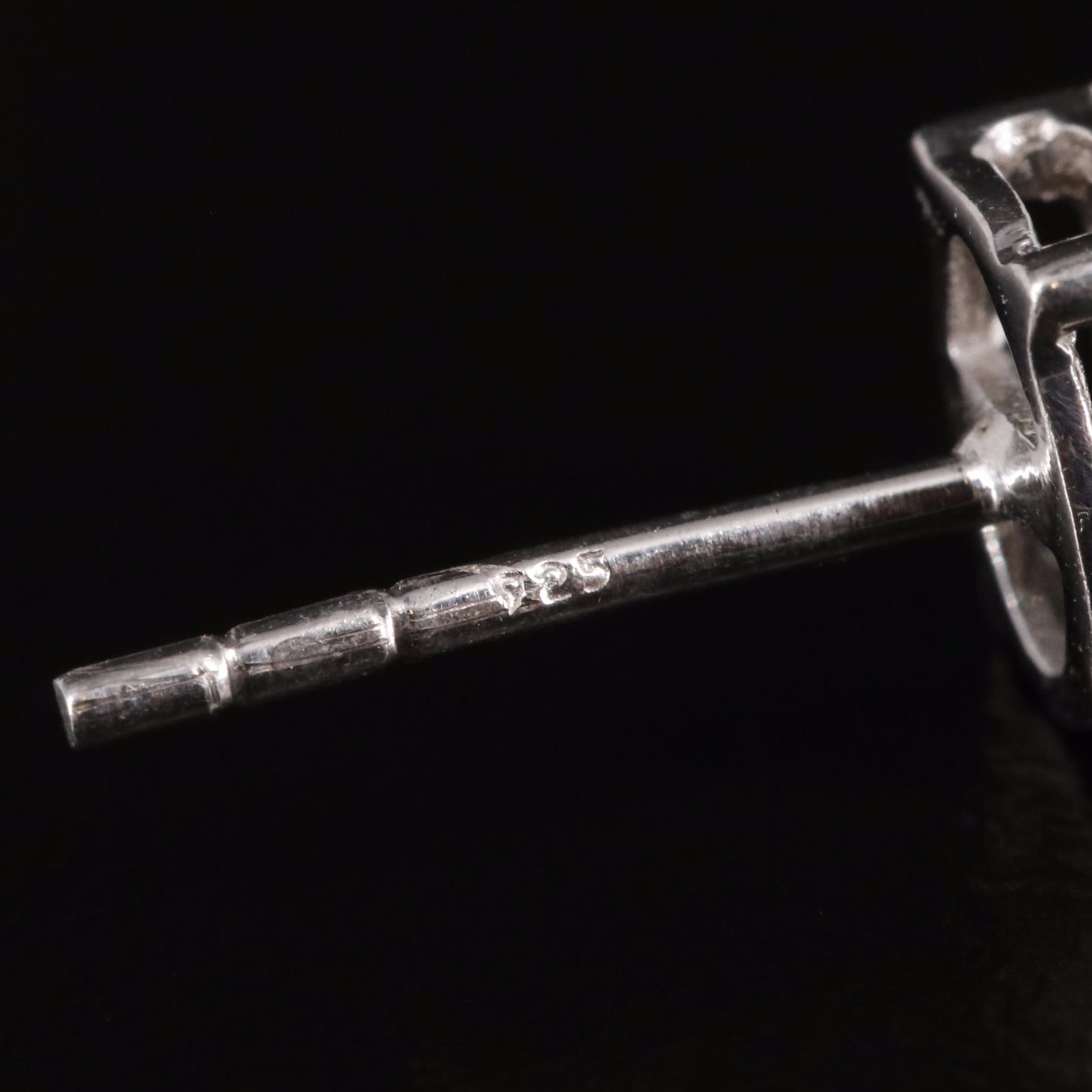 Sterling Cubic Zirconia Stud Earrings