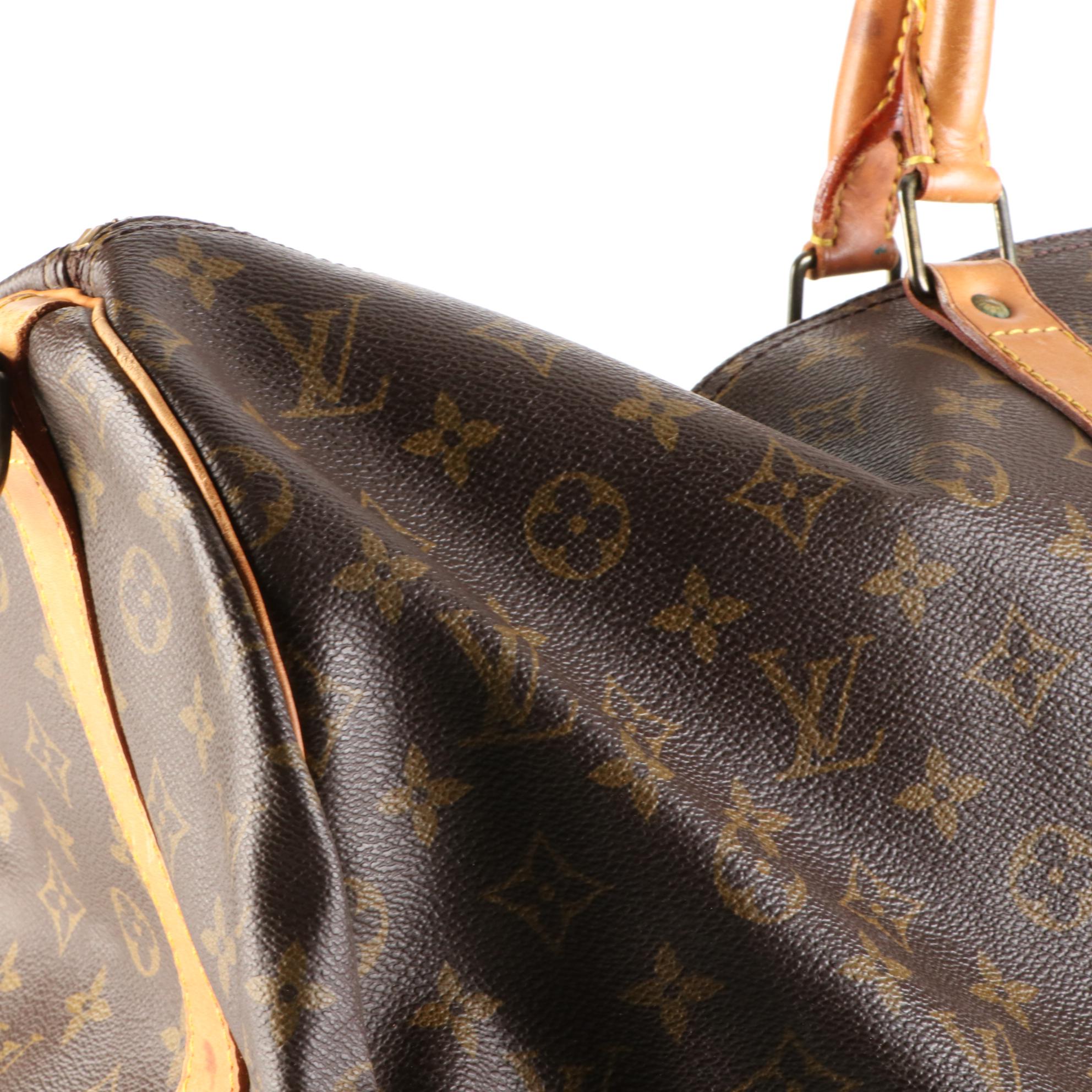 Louis Vuitton Keepall 55 Bandoulière in Monogram Canvas and Vachetta Leather