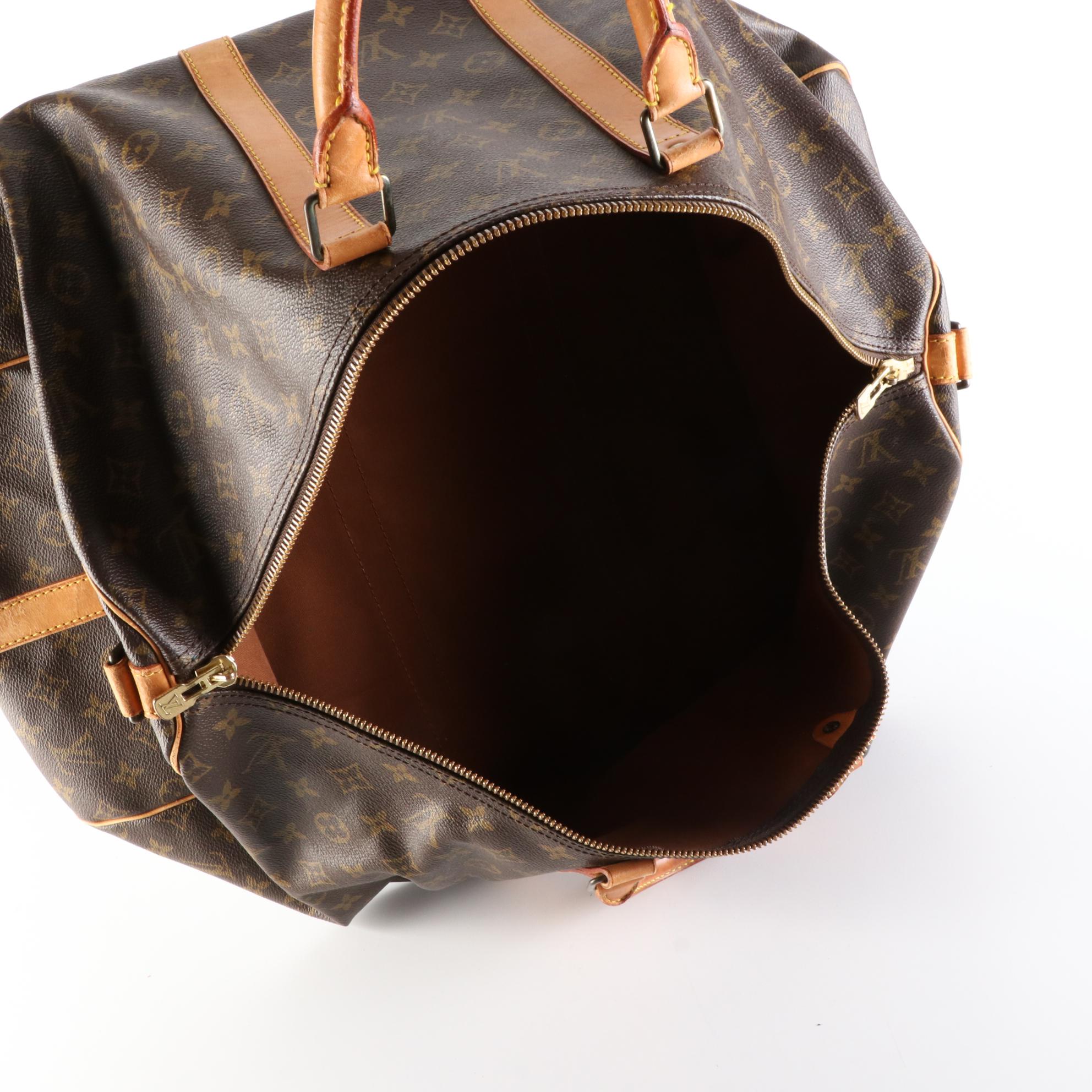 Louis Vuitton Keepall 55 Bandoulière in Monogram Canvas and Vachetta Leather