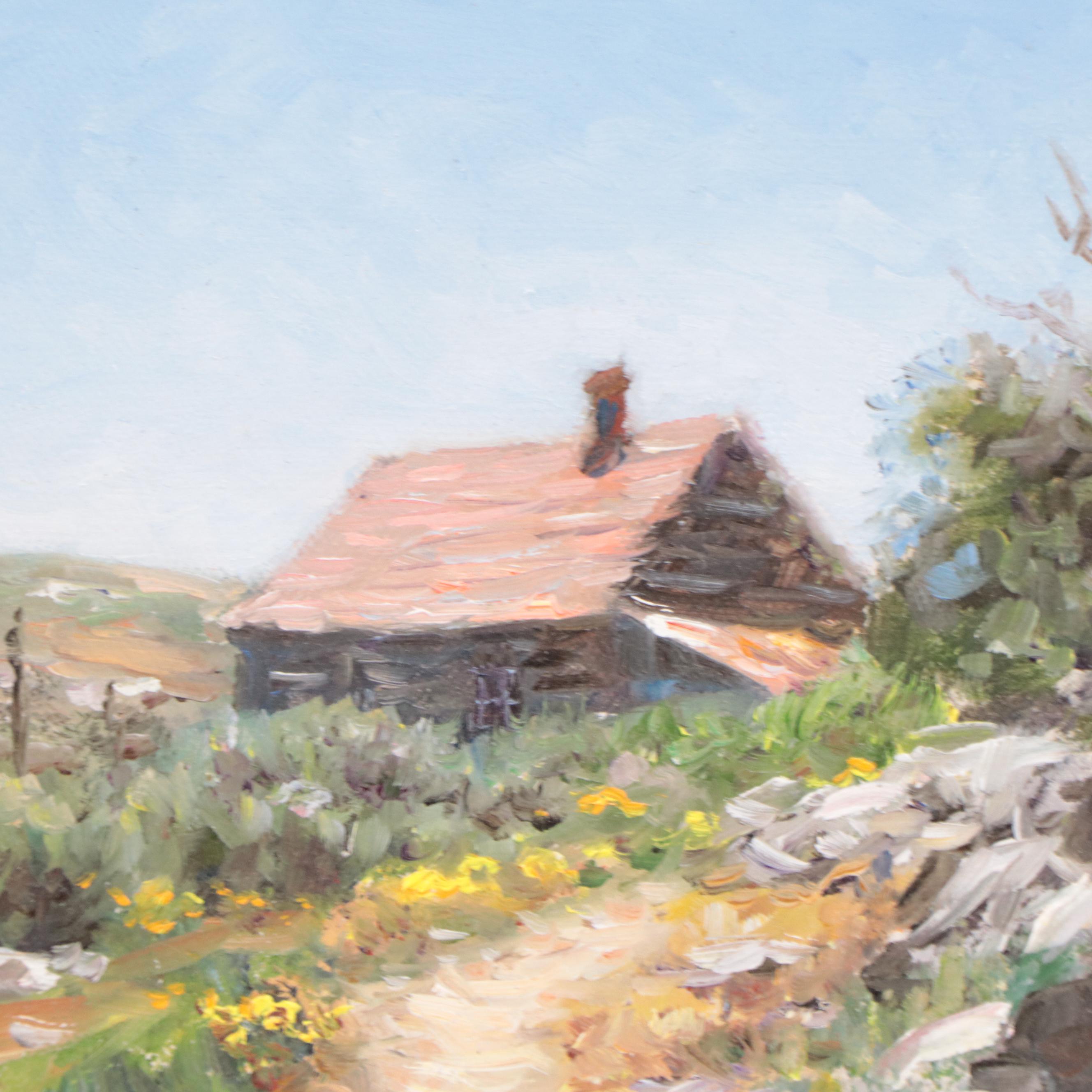 Larry Dyke Oil Painting of Landscape "Bodie Ghost Town in California"