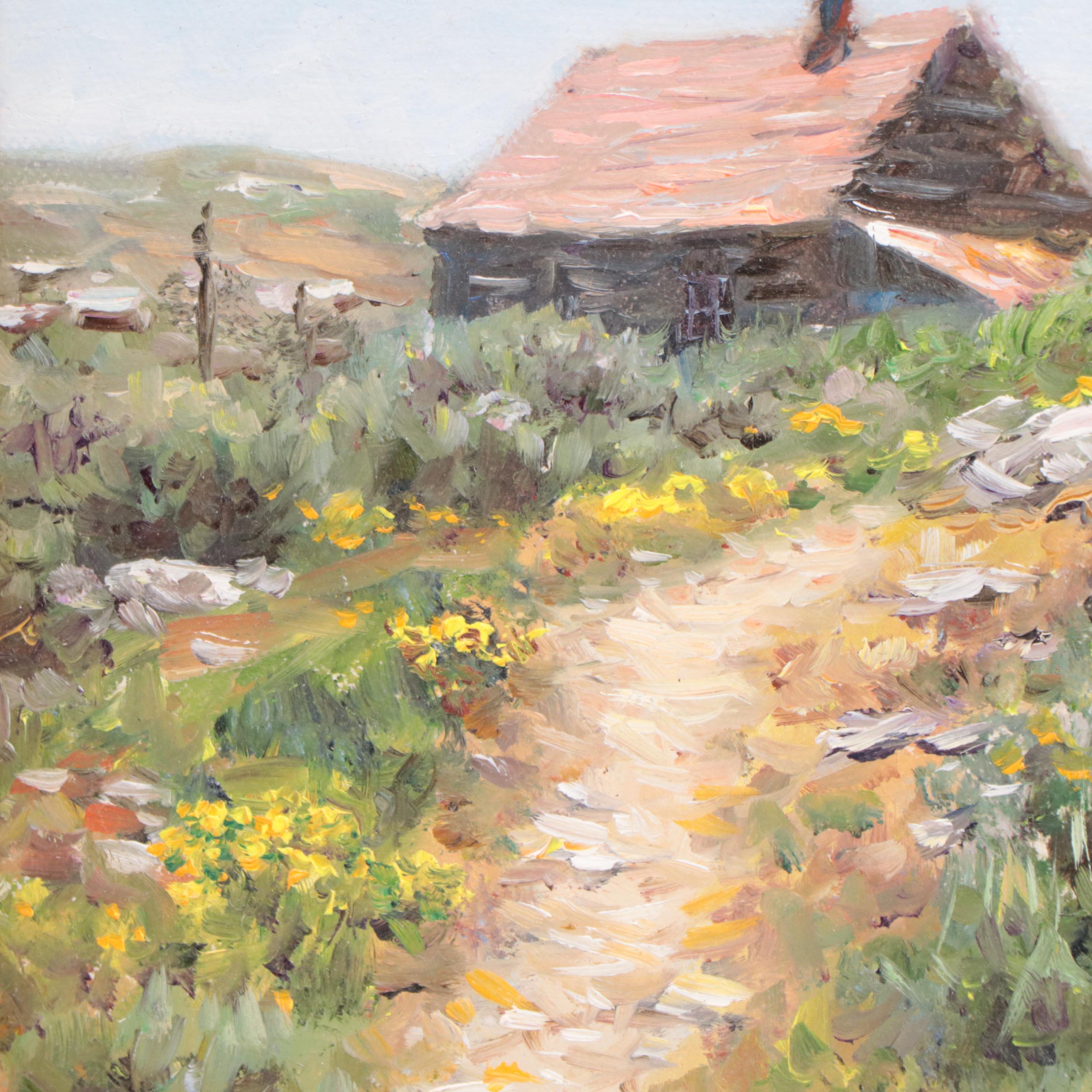 Larry Dyke Oil Painting of Landscape "Bodie Ghost Town in California"