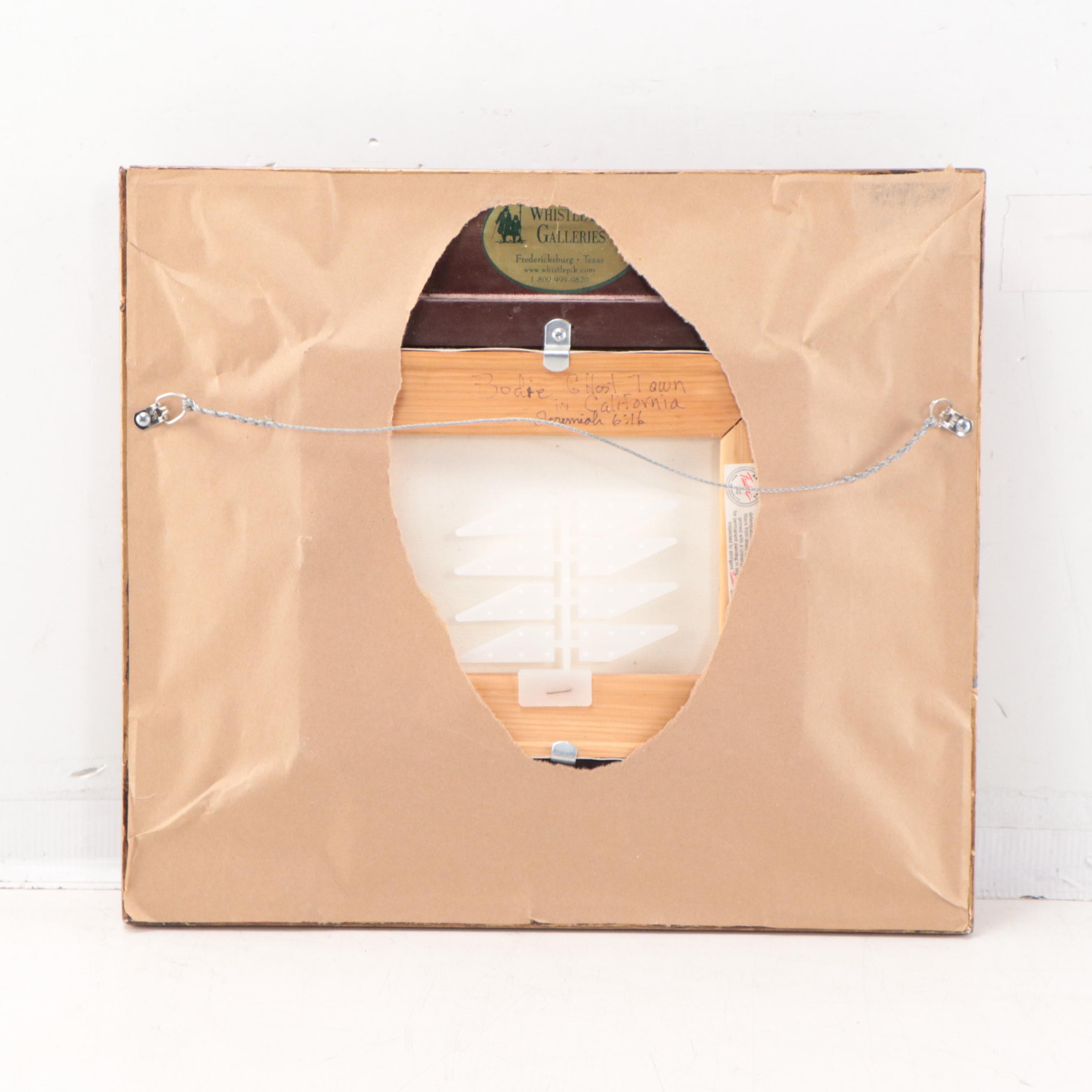 Larry Dyke Oil Painting of Landscape "Bodie Ghost Town in California"