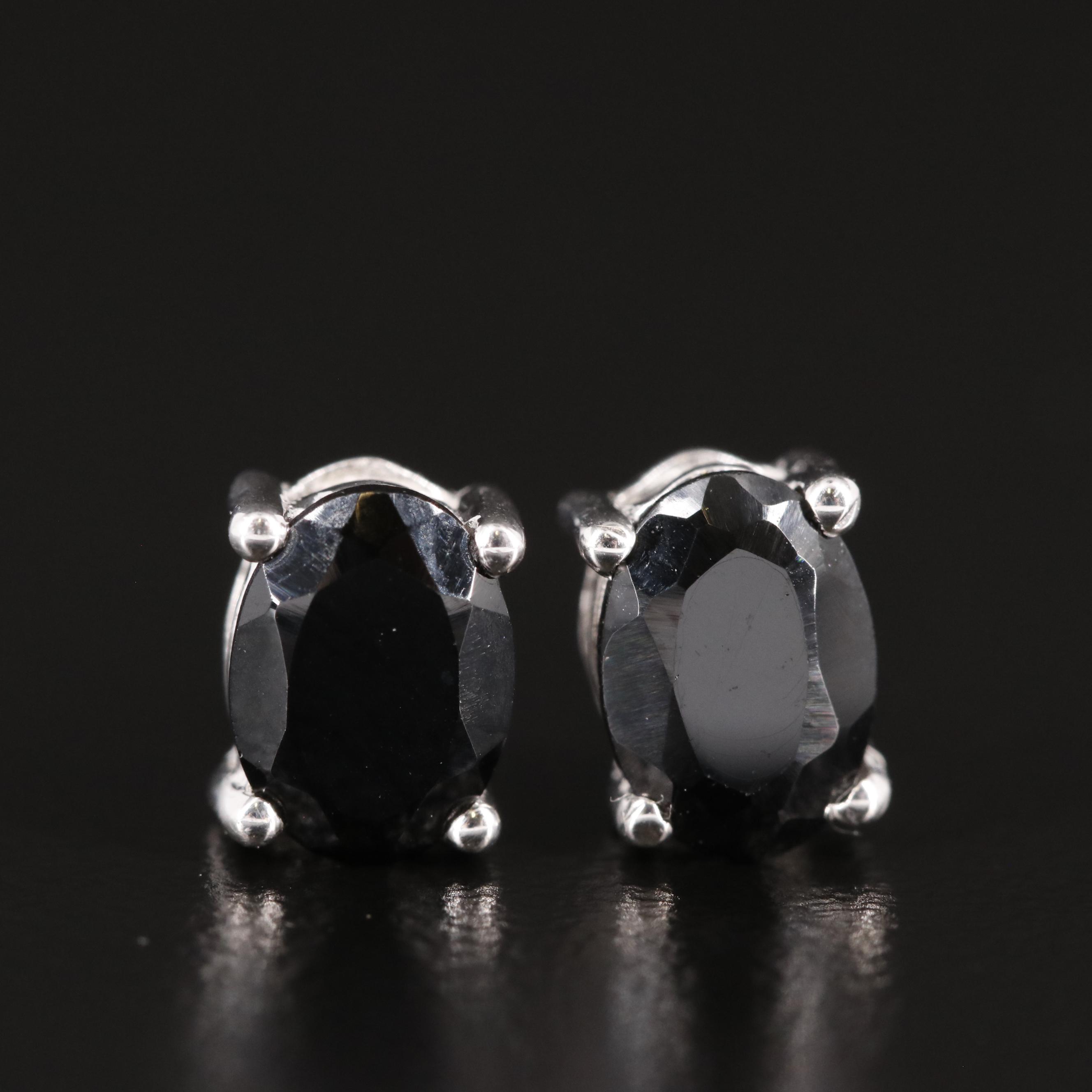 Sterling Spinel Stud Earrings