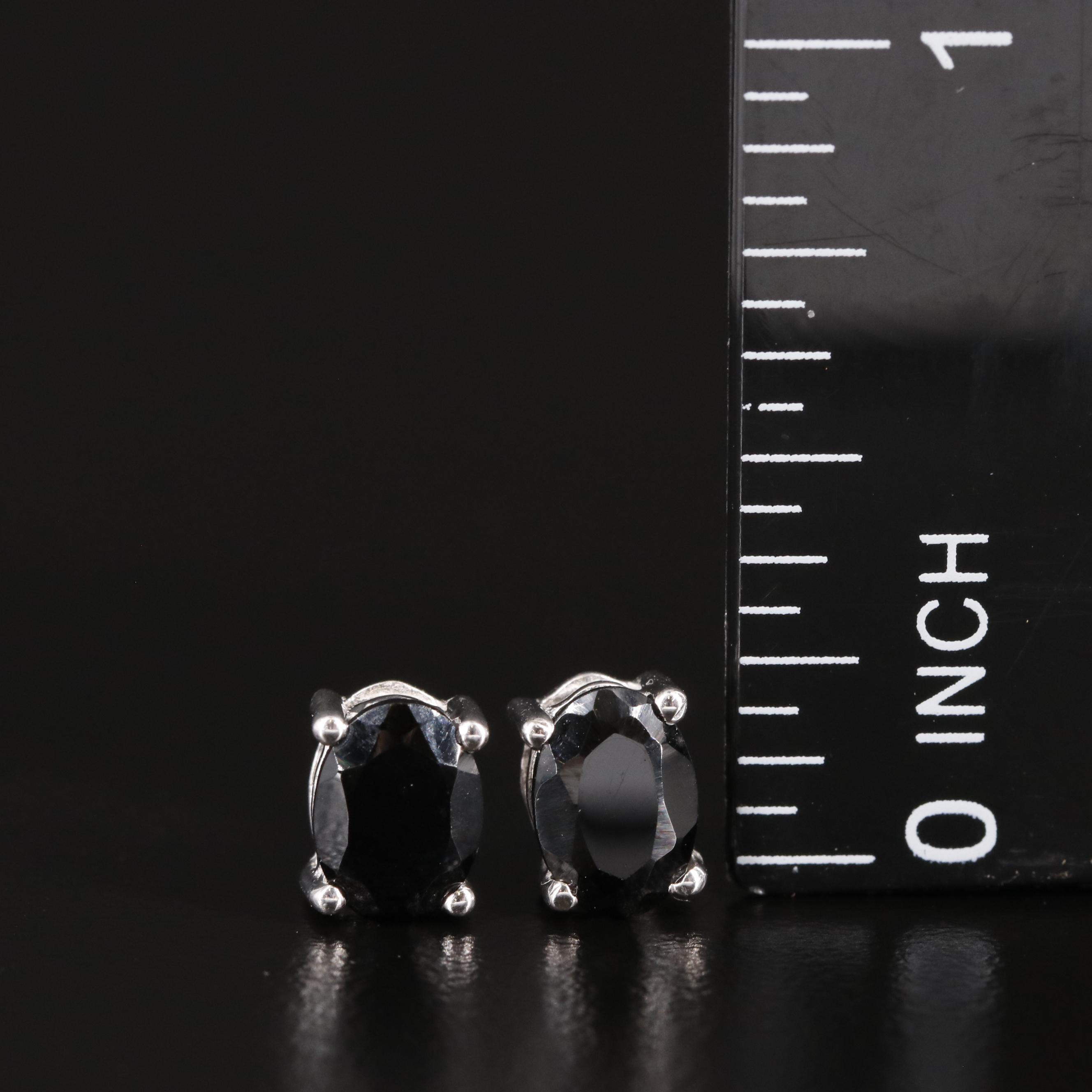 Sterling Spinel Stud Earrings