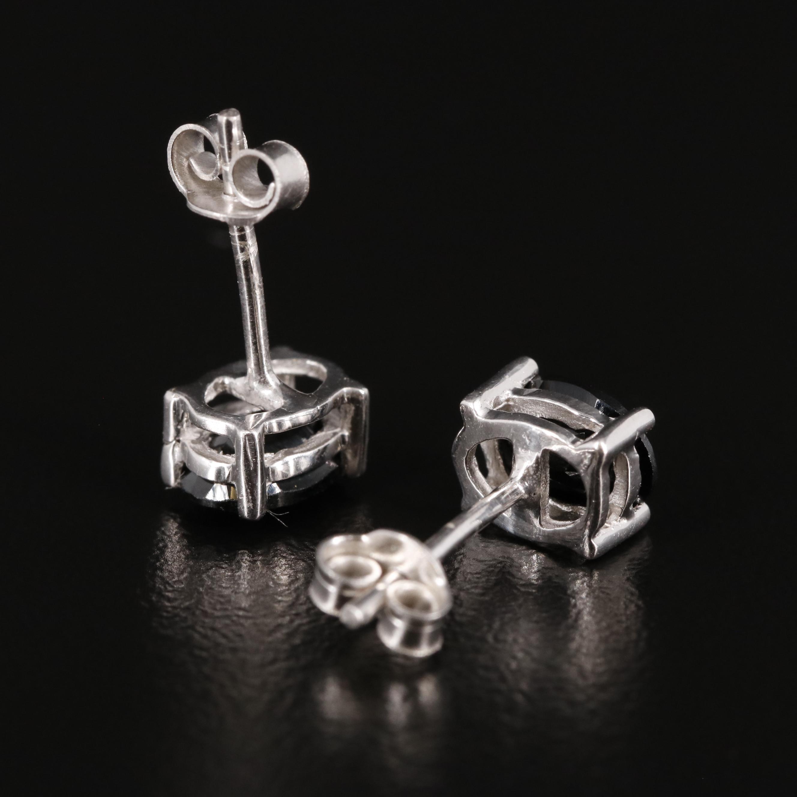 Sterling Spinel Stud Earrings