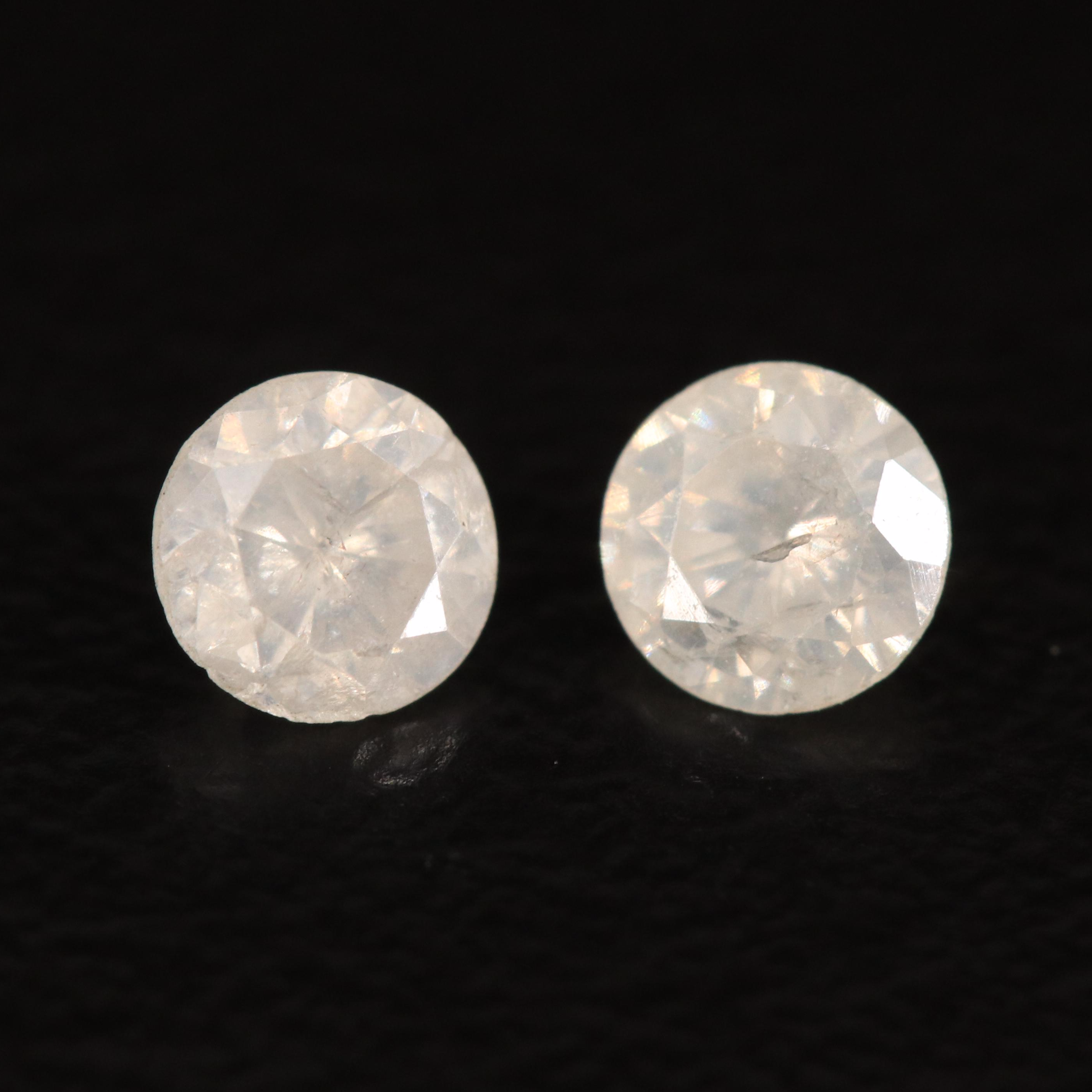 Loose 0.43 CTW Matched Pair of Diamonds